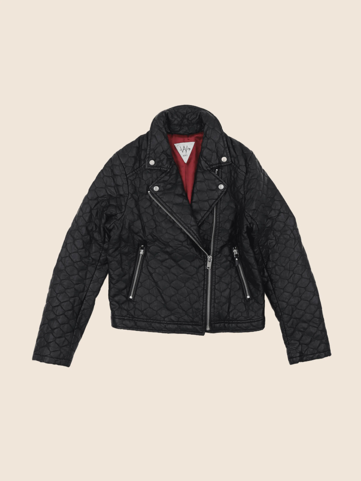 IKKS - veste simili cuir noir - 10 ans