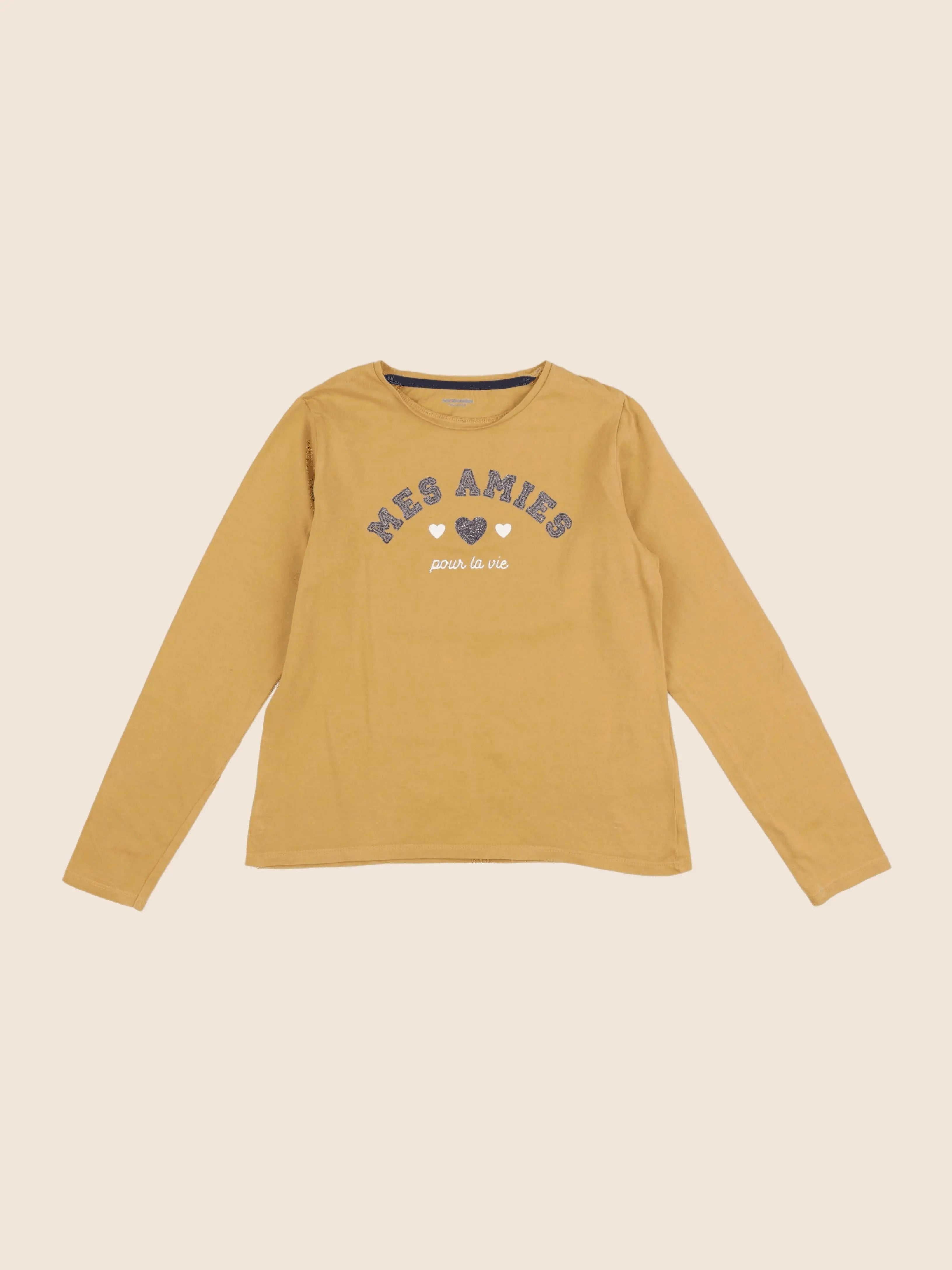 Vertbaudet - tee-shirt jaune - 10 ans