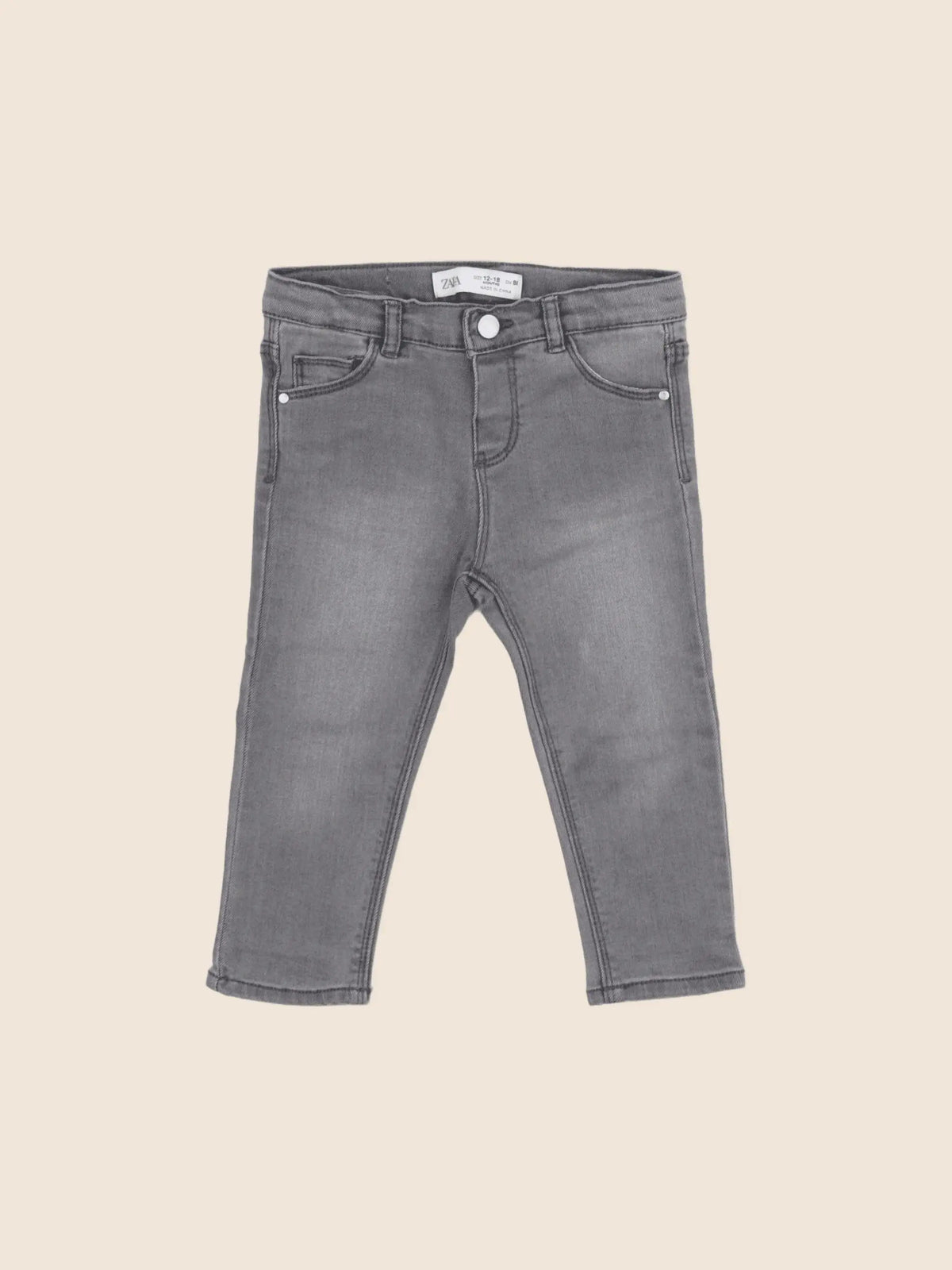 Zara - jean gris - 12/18 mois