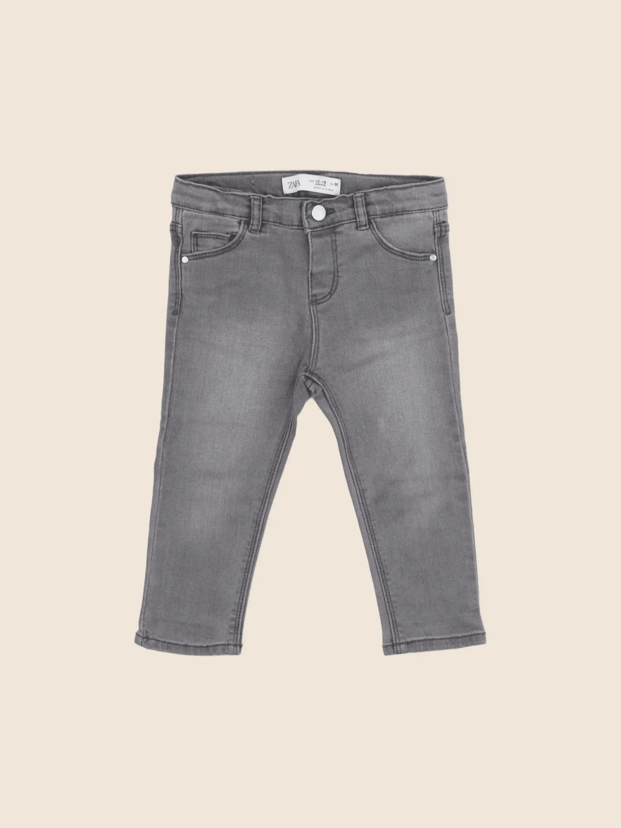 Zara - jean gris - 12/18 mois
