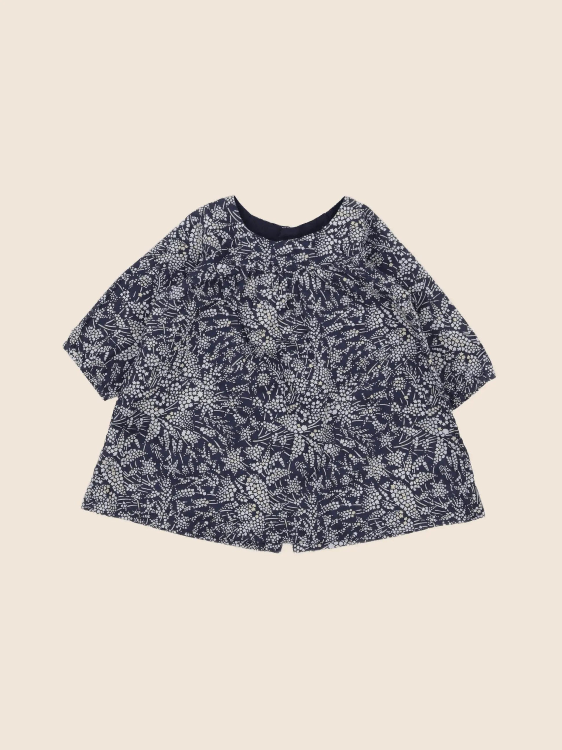 Jacadi - robe liberty bleu - 1 mois