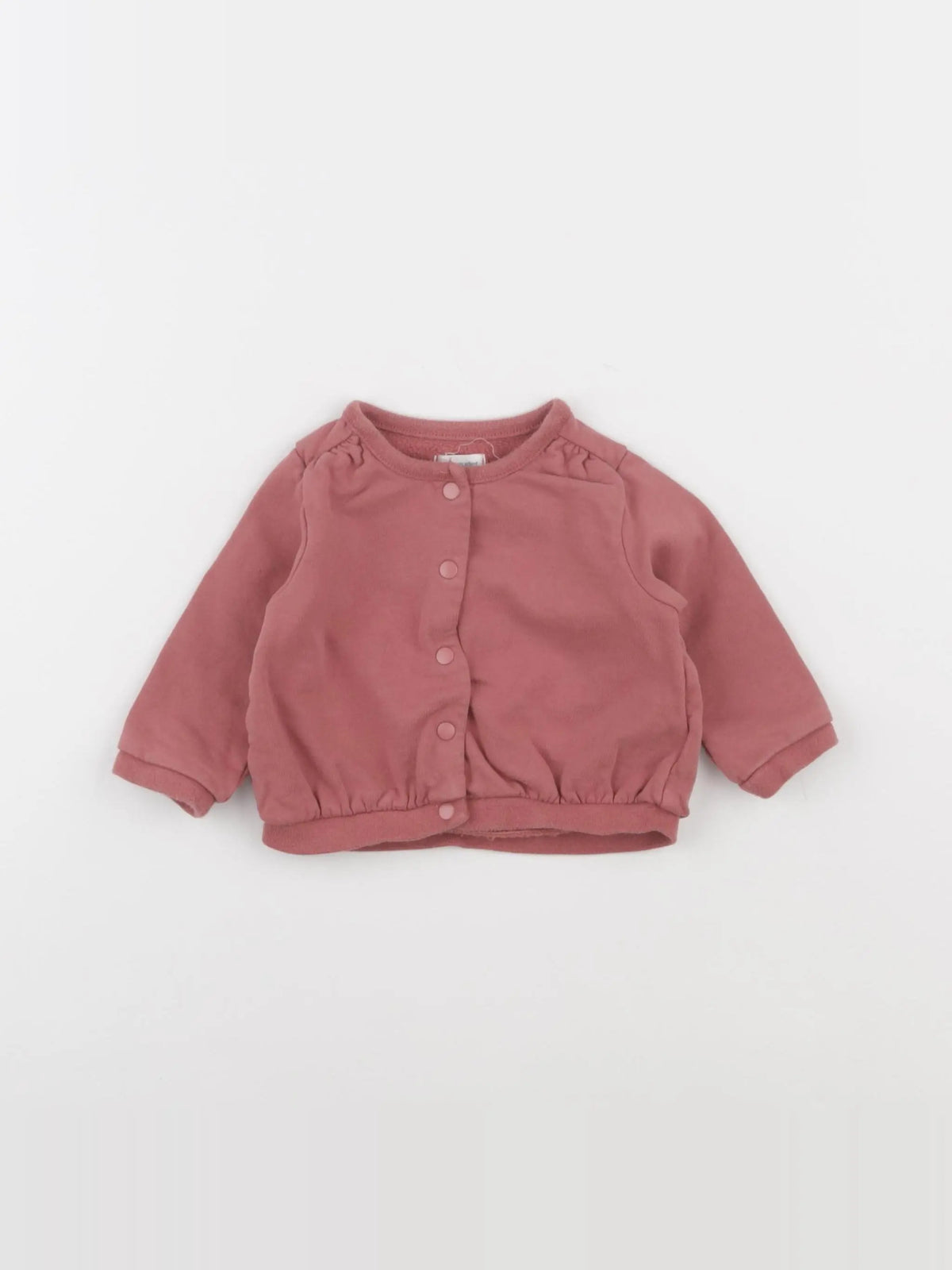 Vertbaudet - sweat rose - 6 mois