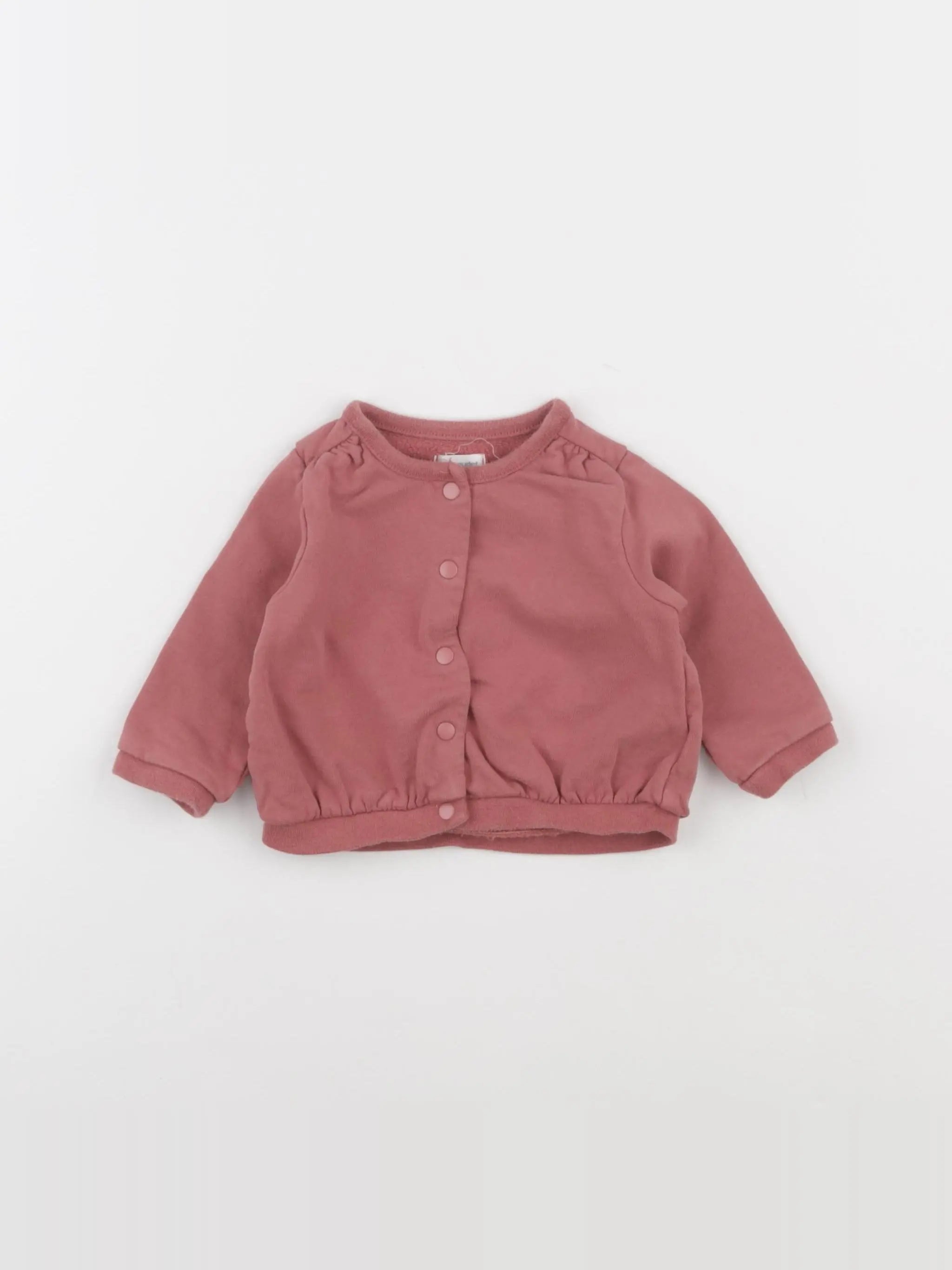 Vertbaudet - sweat rose - 6 mois