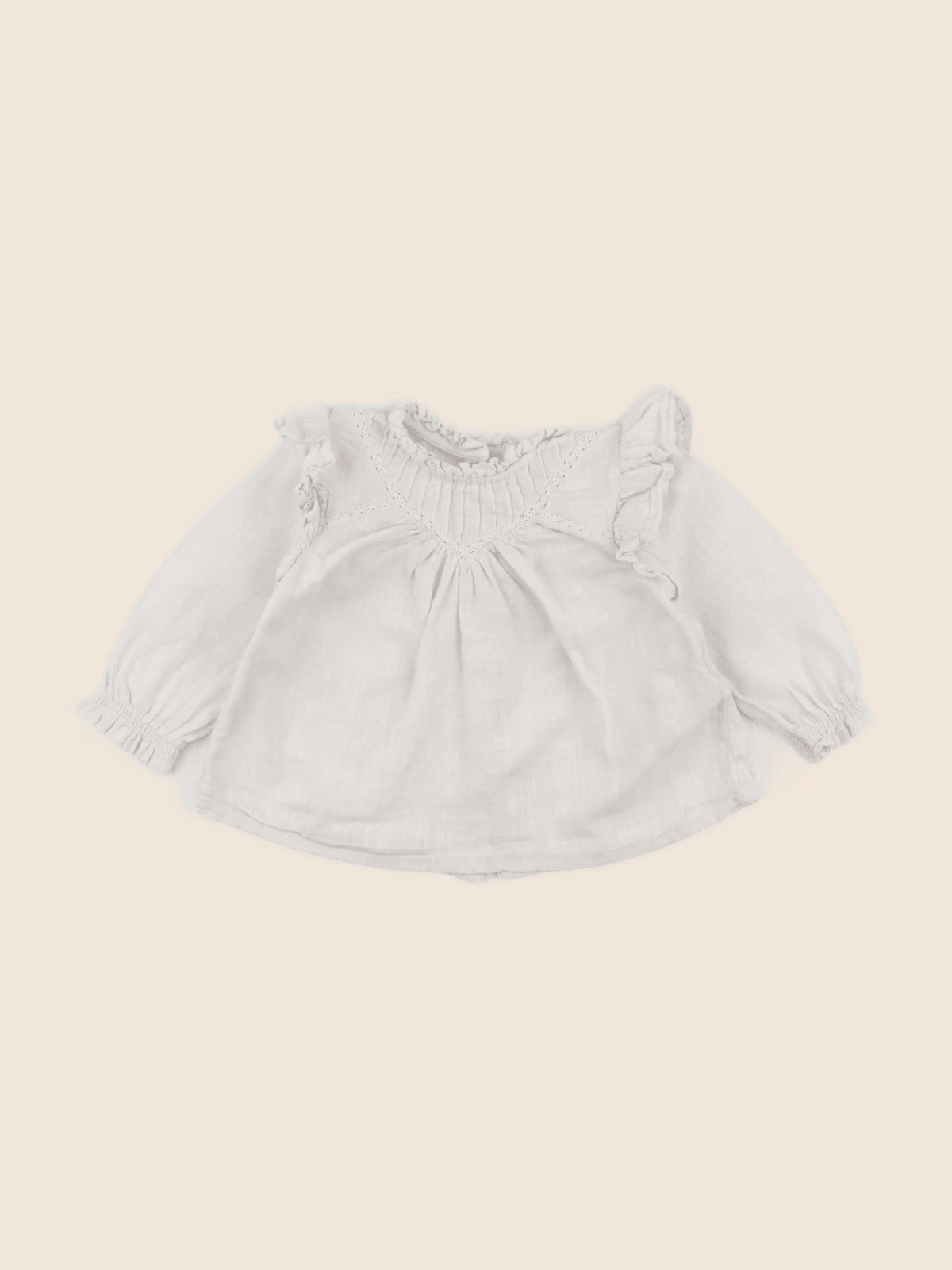 Vertbaudet - blouse beige - 12 mois