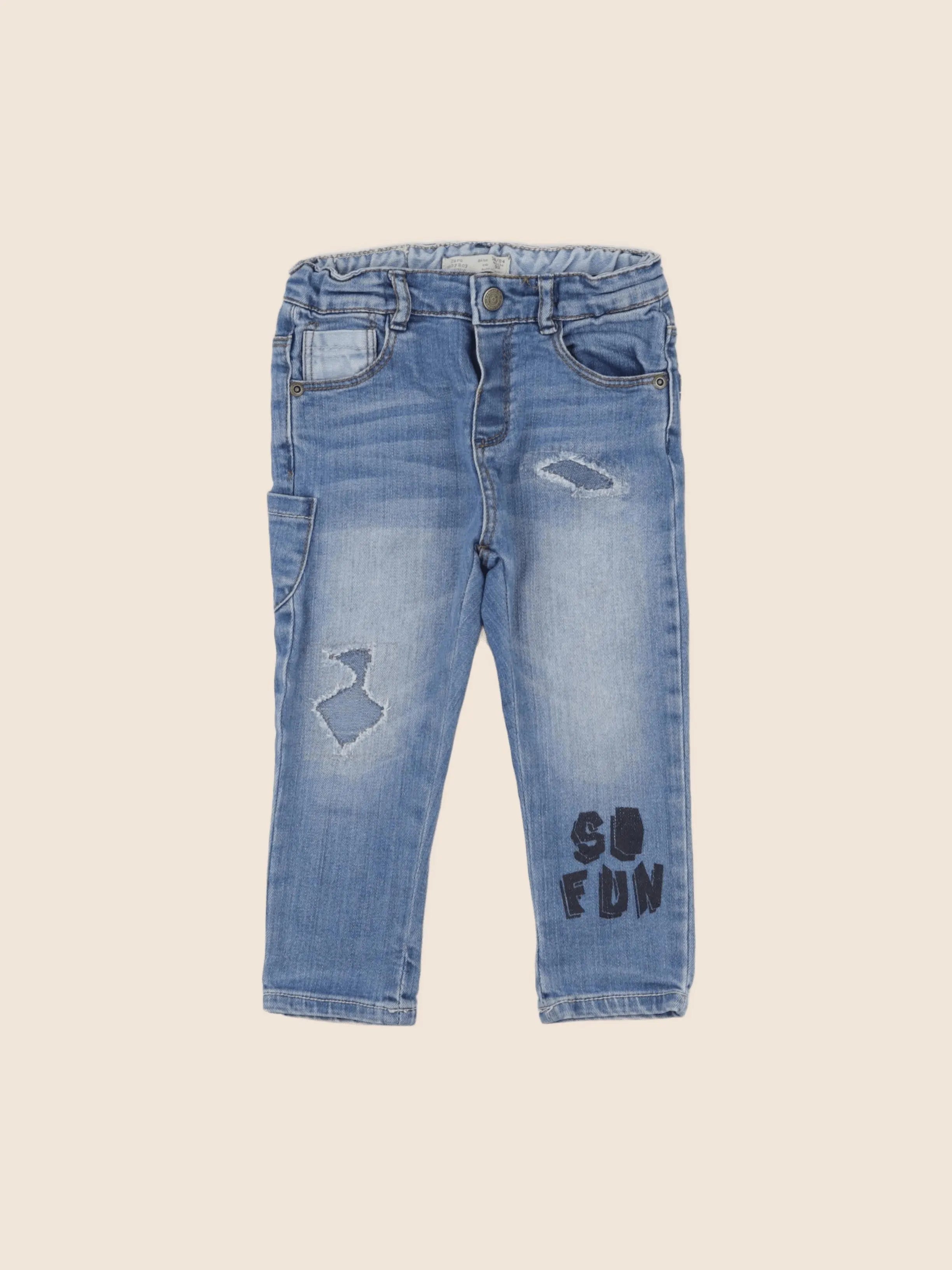Zara - jean bleu - 18/24 mois