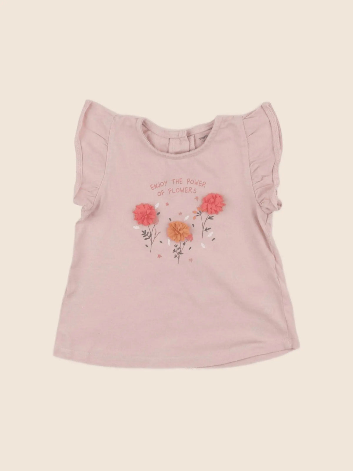 Vertbaudet - tee-shirt rose - 12 mois