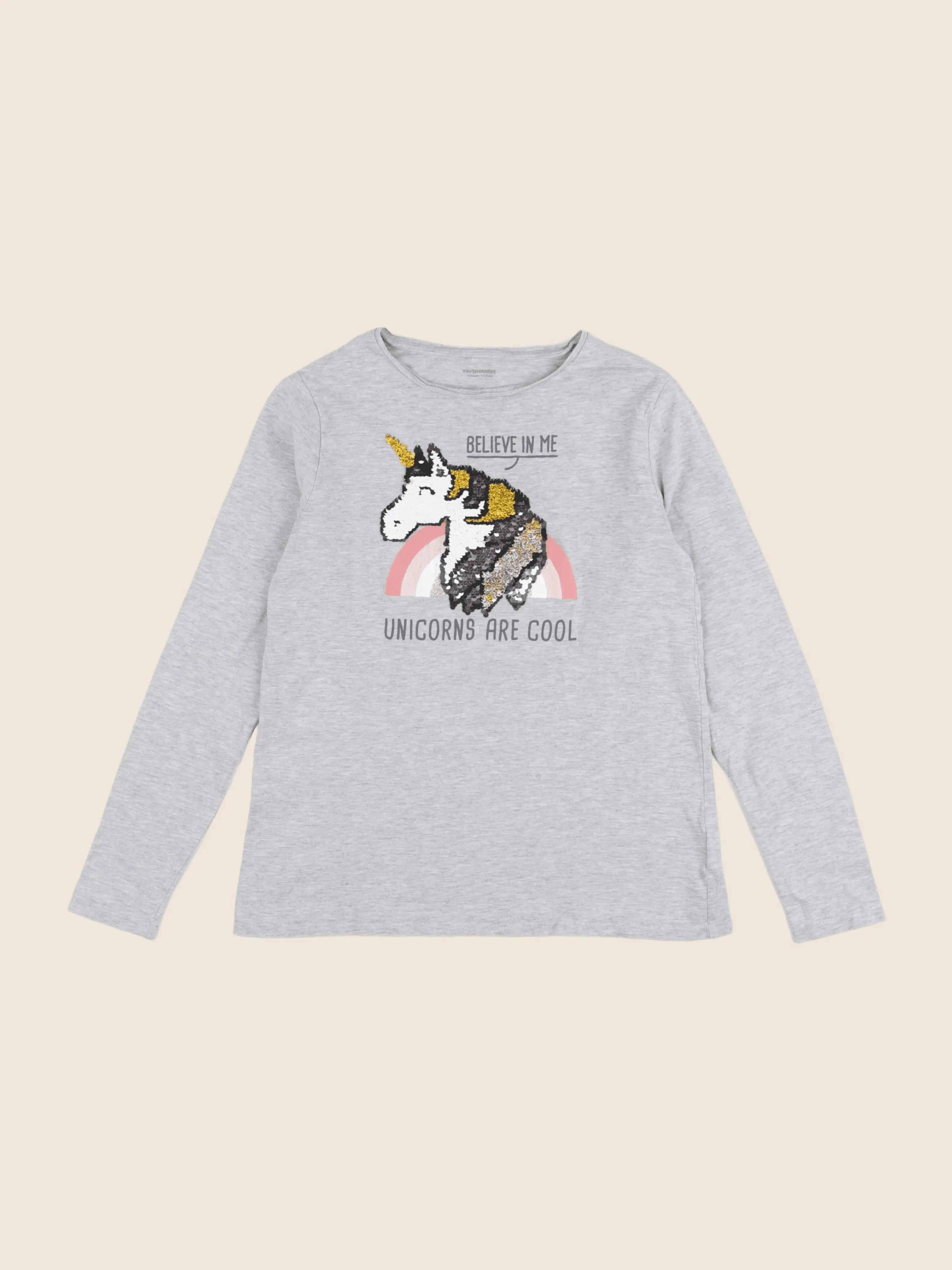 Vertbaudet - tee-shirt gris - 12 ans