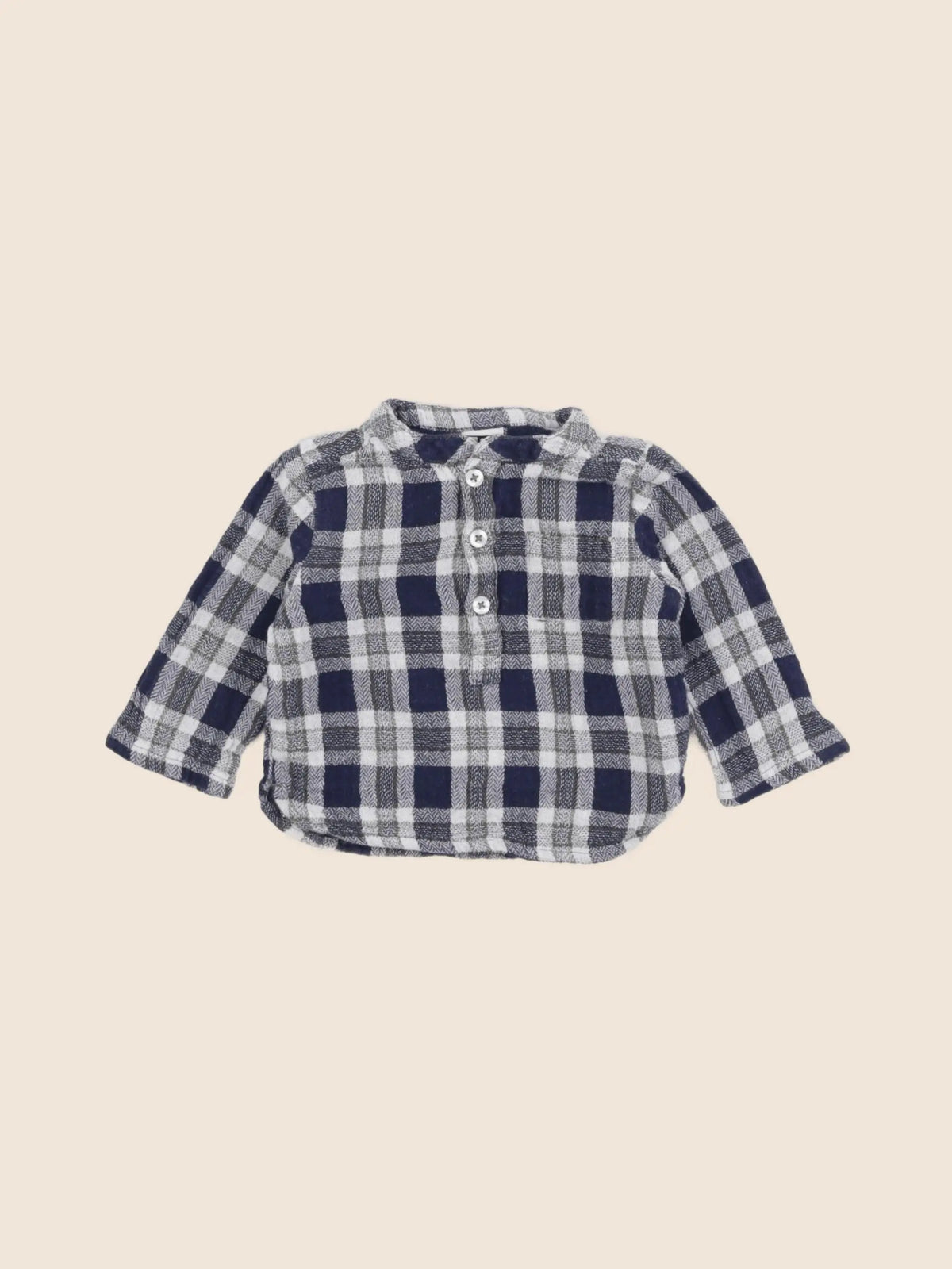 Bonton - chemise bleu - 6 mois