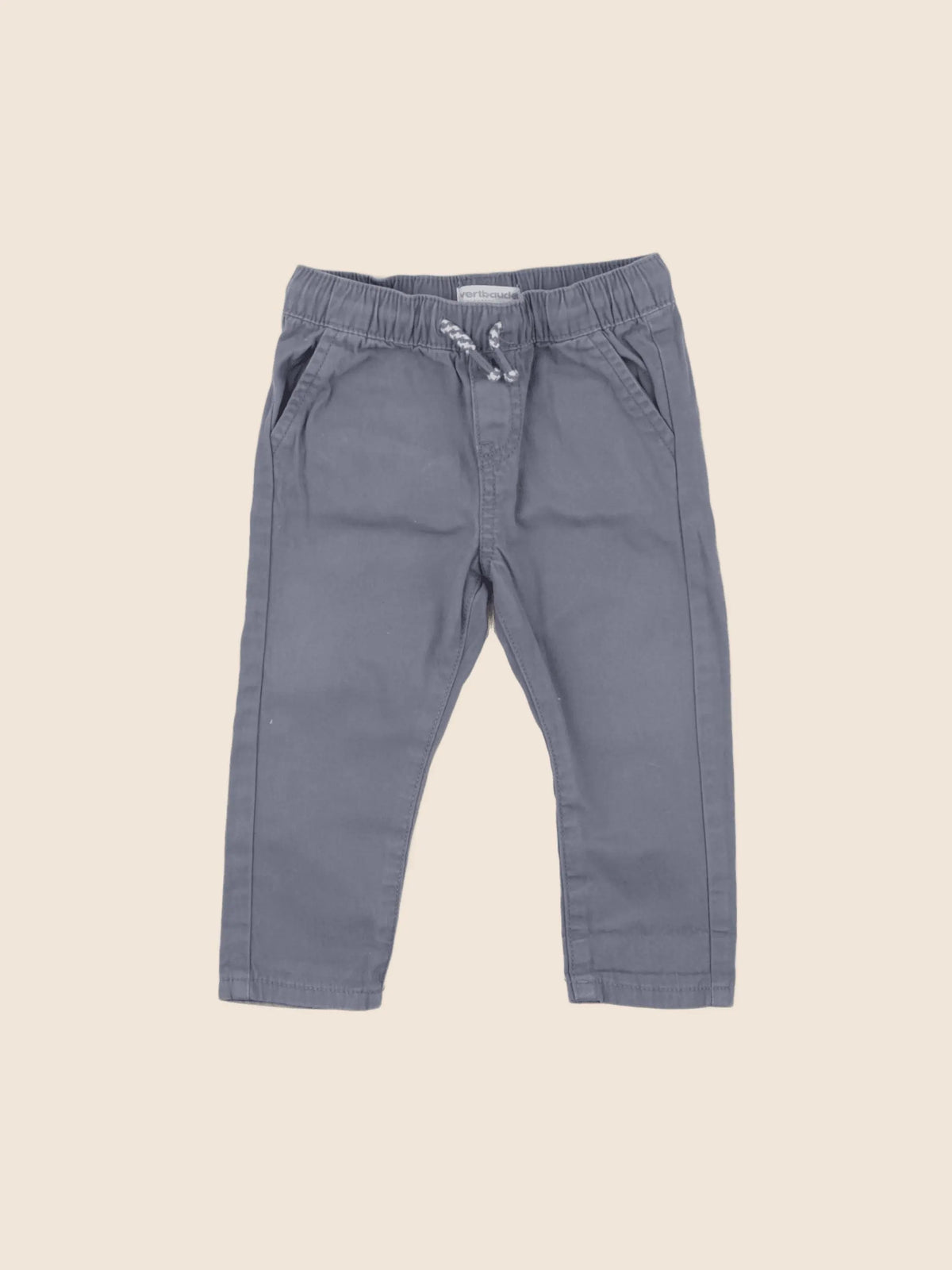Vertbaudet - pantalon bleu - 12 mois
