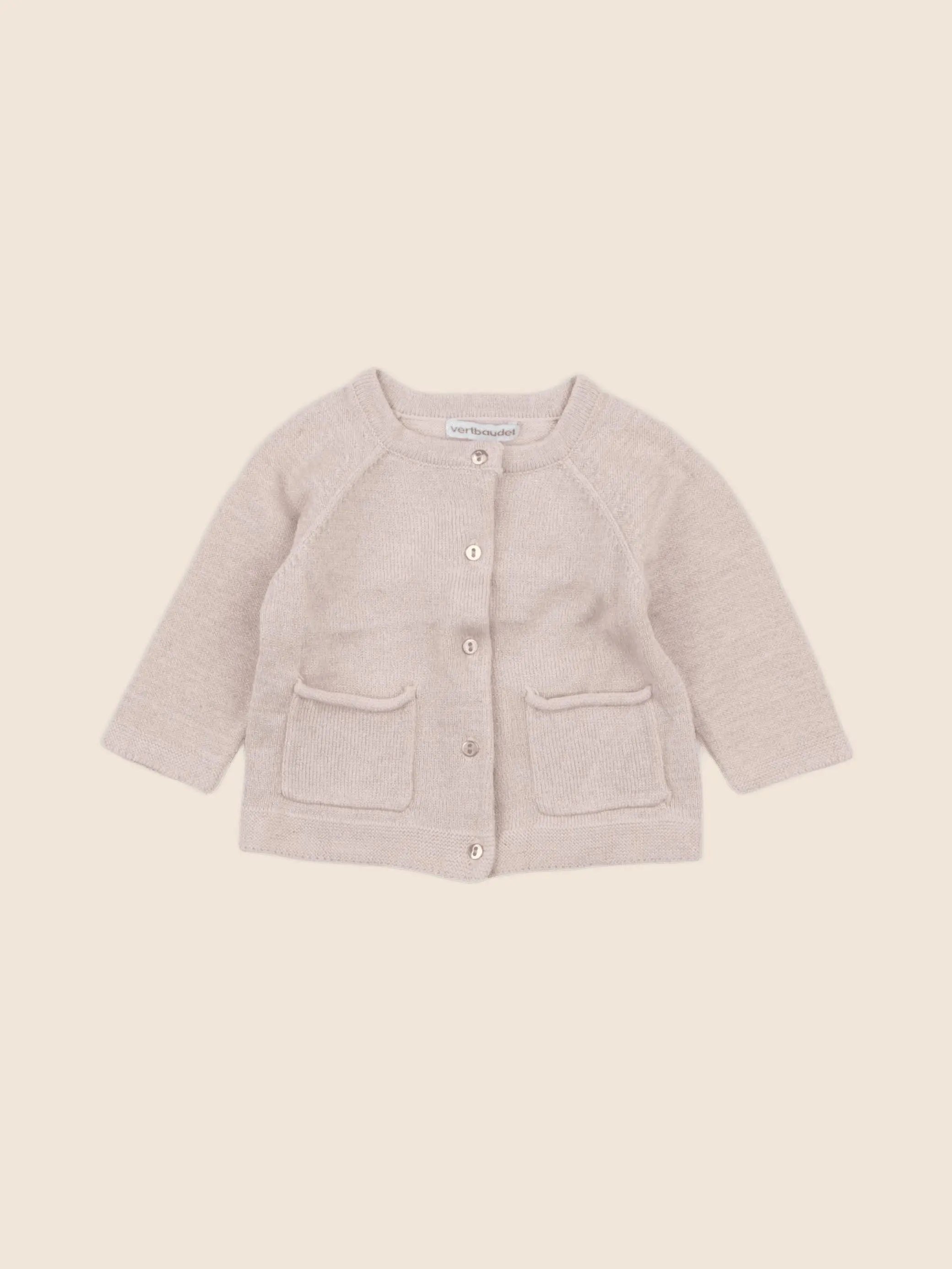 Vertbaudet - gilet rose - 6 mois