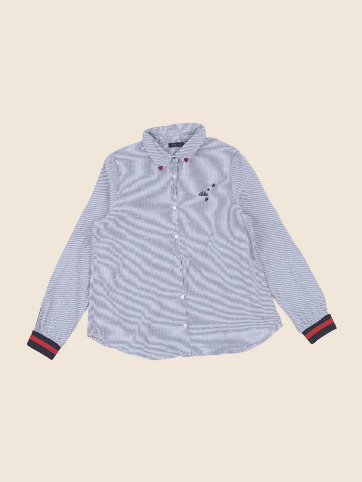 IKKS - blouse bleu, argent - 8 ans