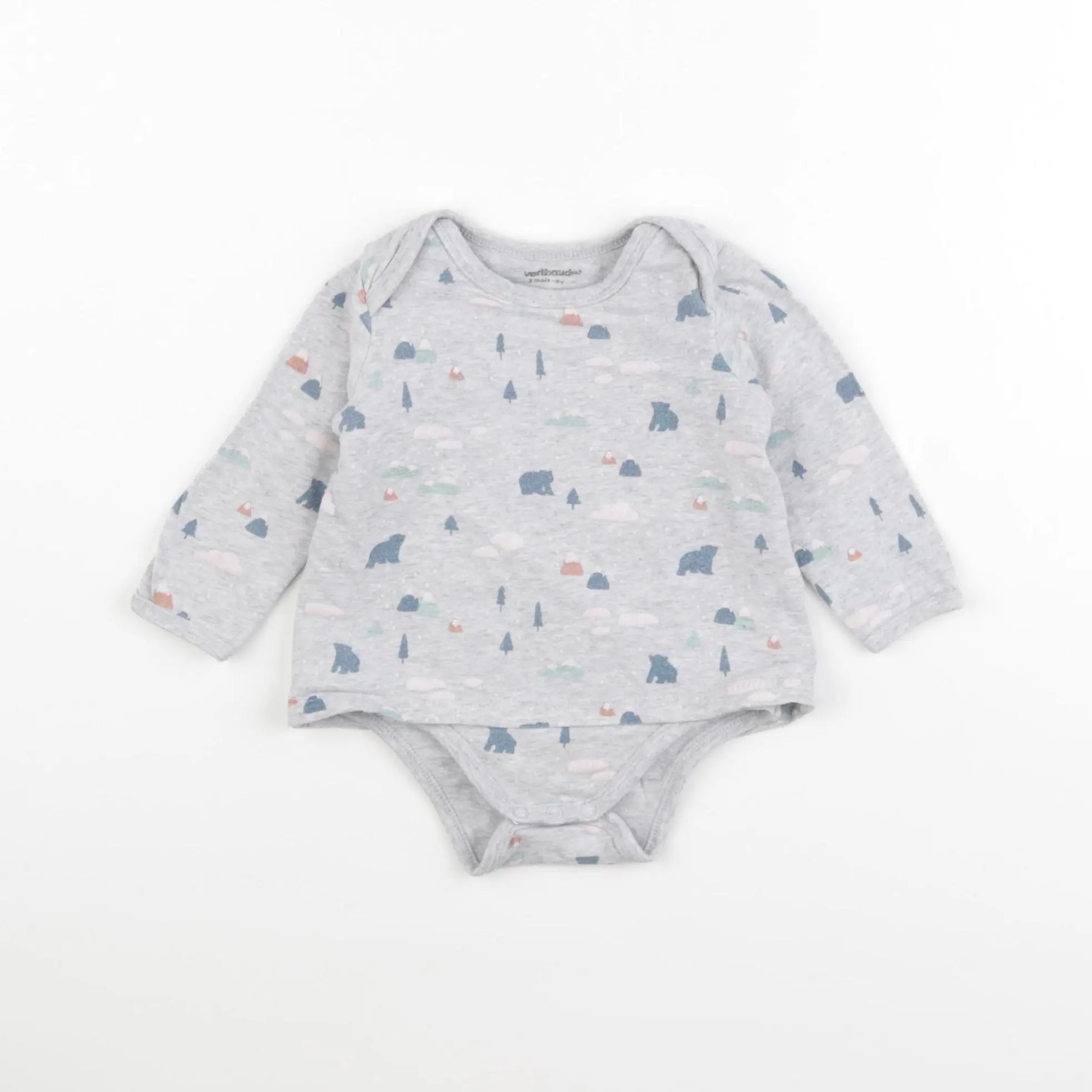 Vertbaudet - body gris - 3 mois