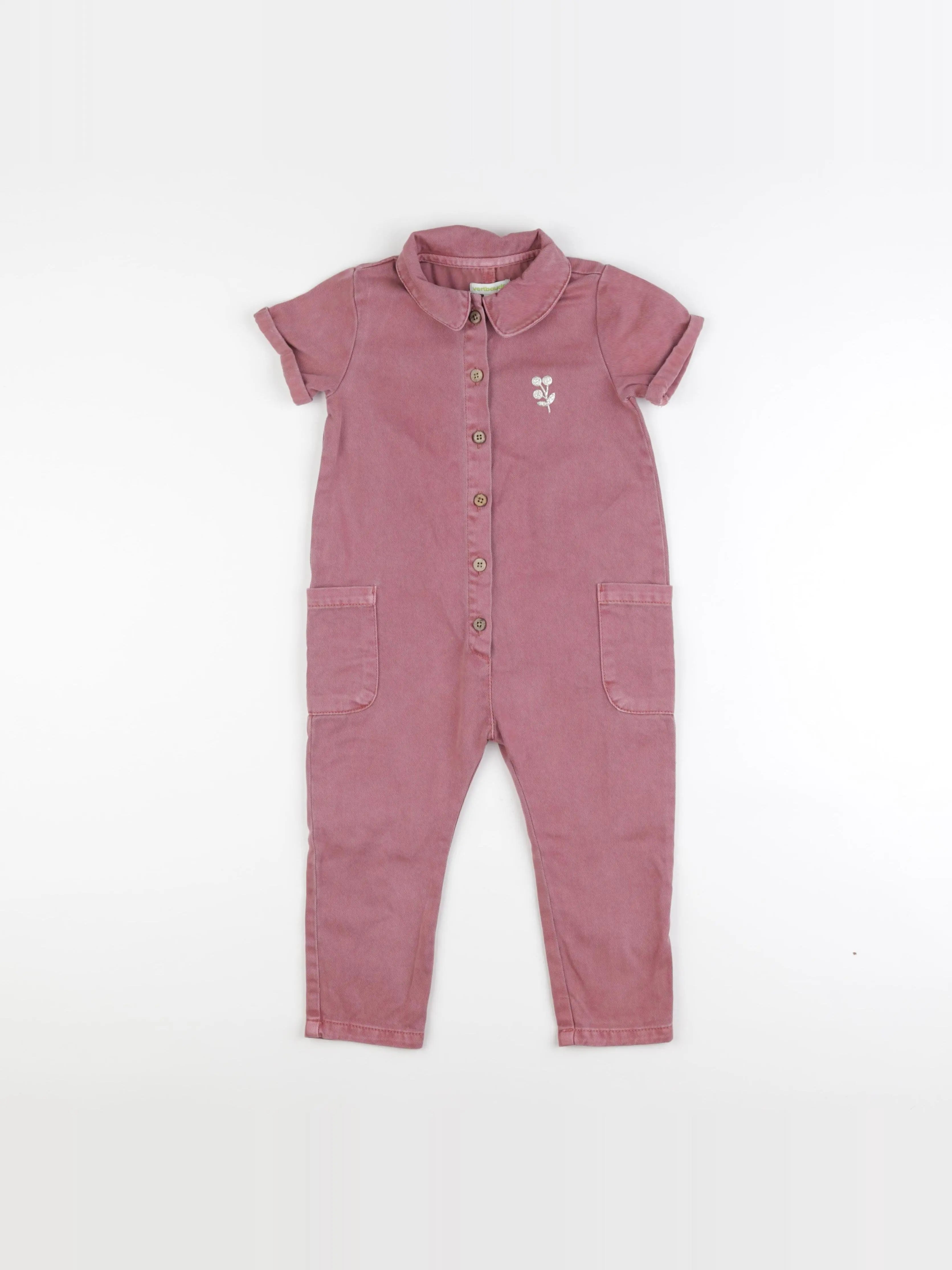 Vertbaudet - combinaison rose - 36 mois