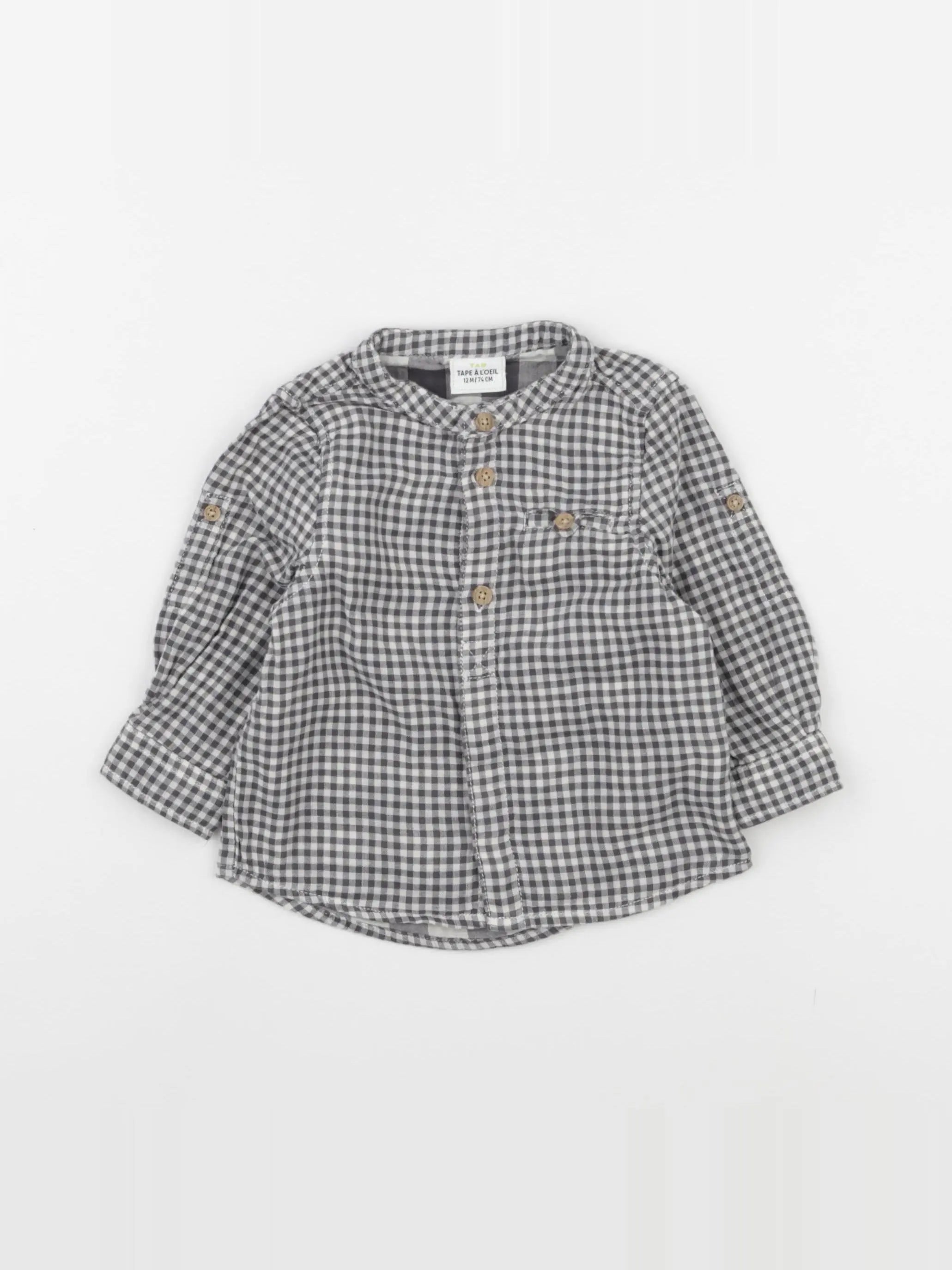 Tape à l'oeil - chemise gris, blanc - 24 mois
