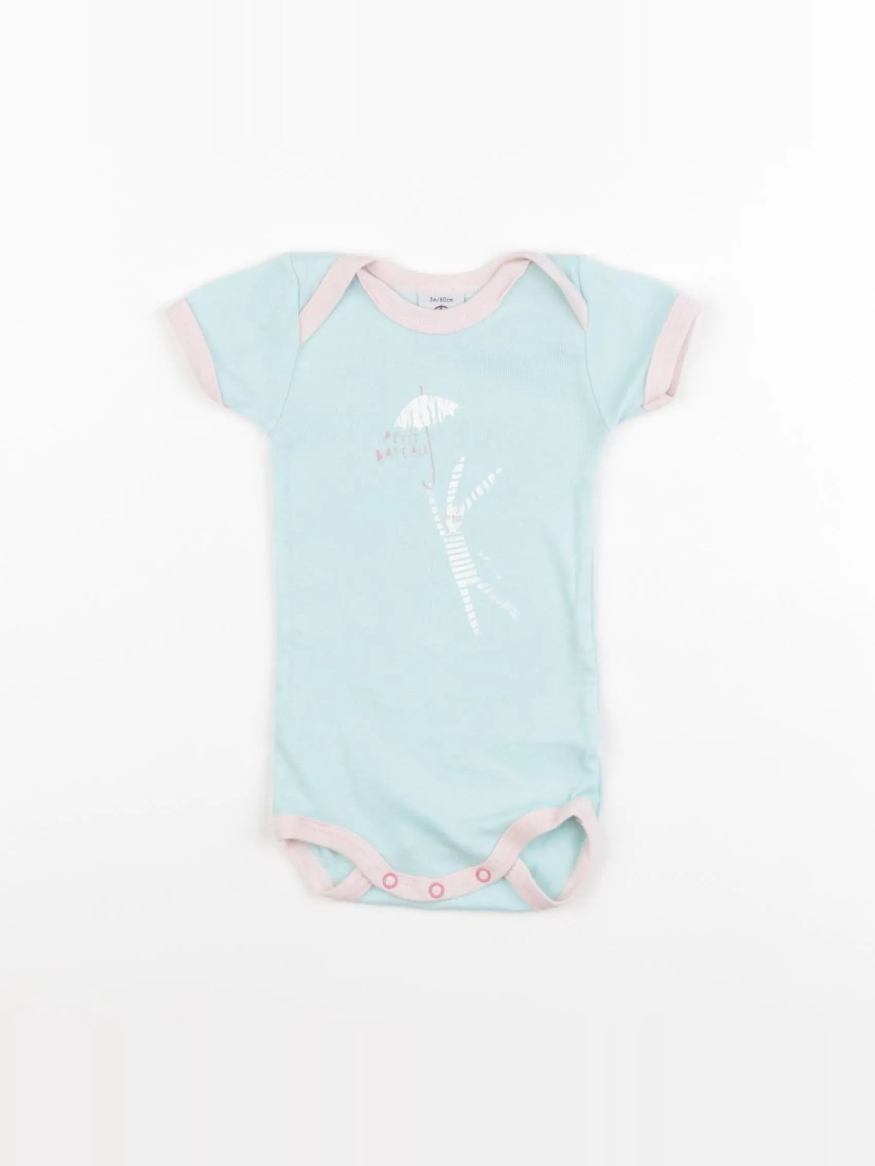 Petit Bateau - body vert - 3 mois