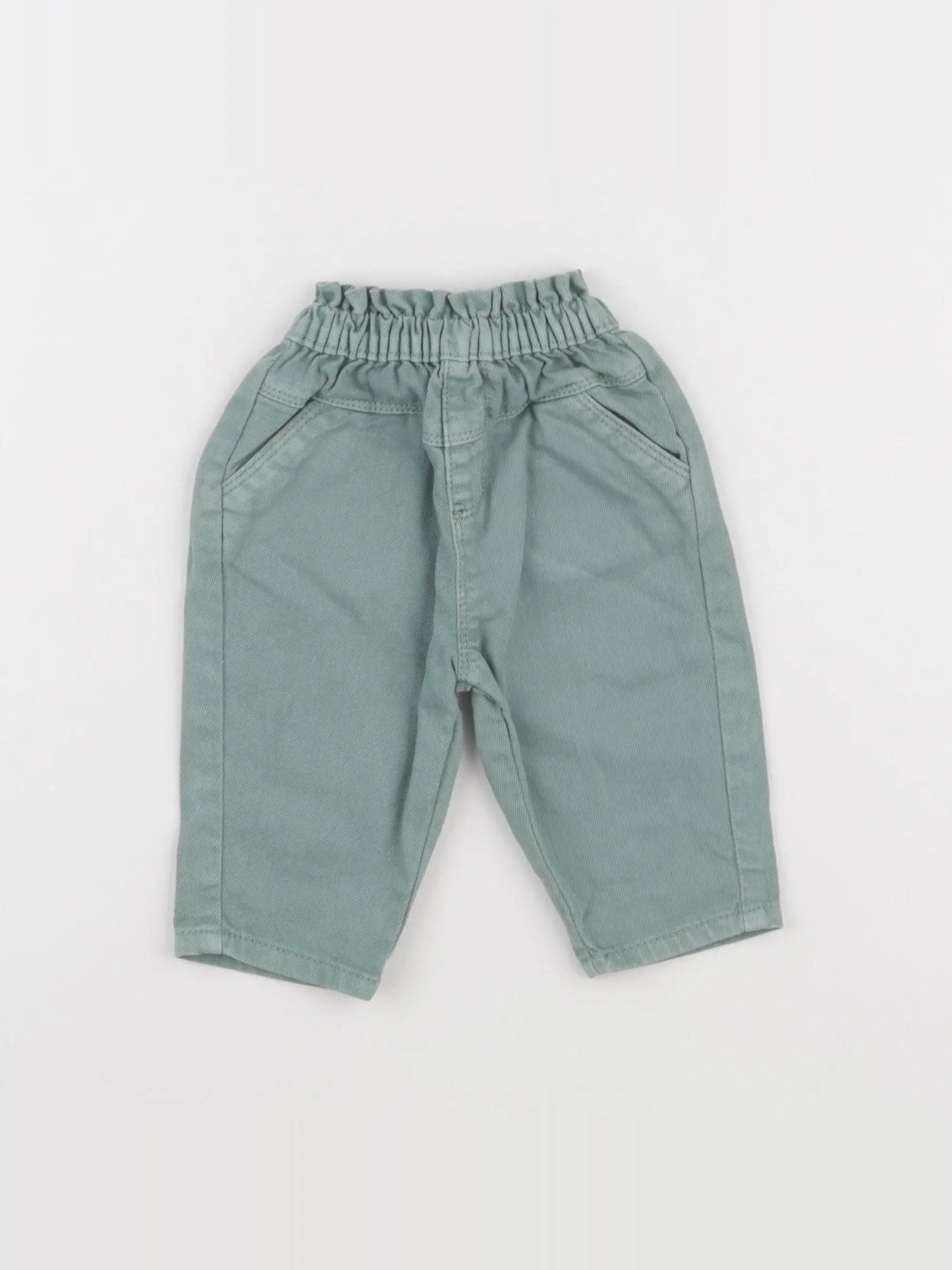 Vertbaudet - pantalon vert - 3 mois