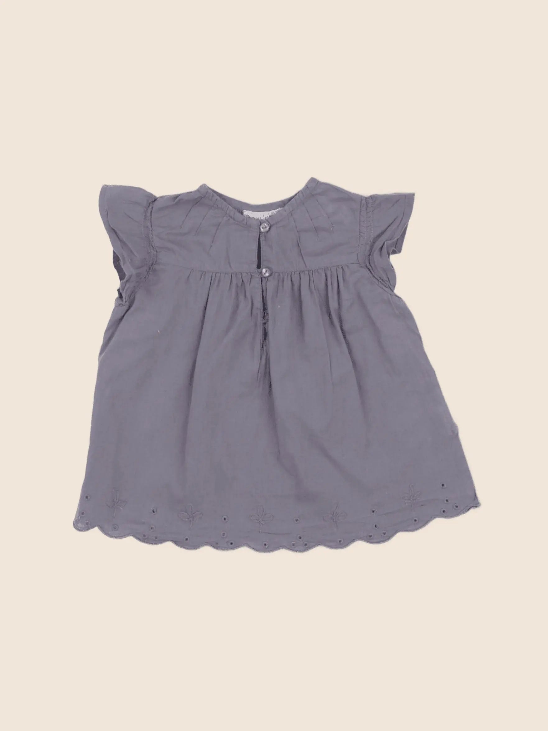 Boutchou - blouse gris - 9 mois