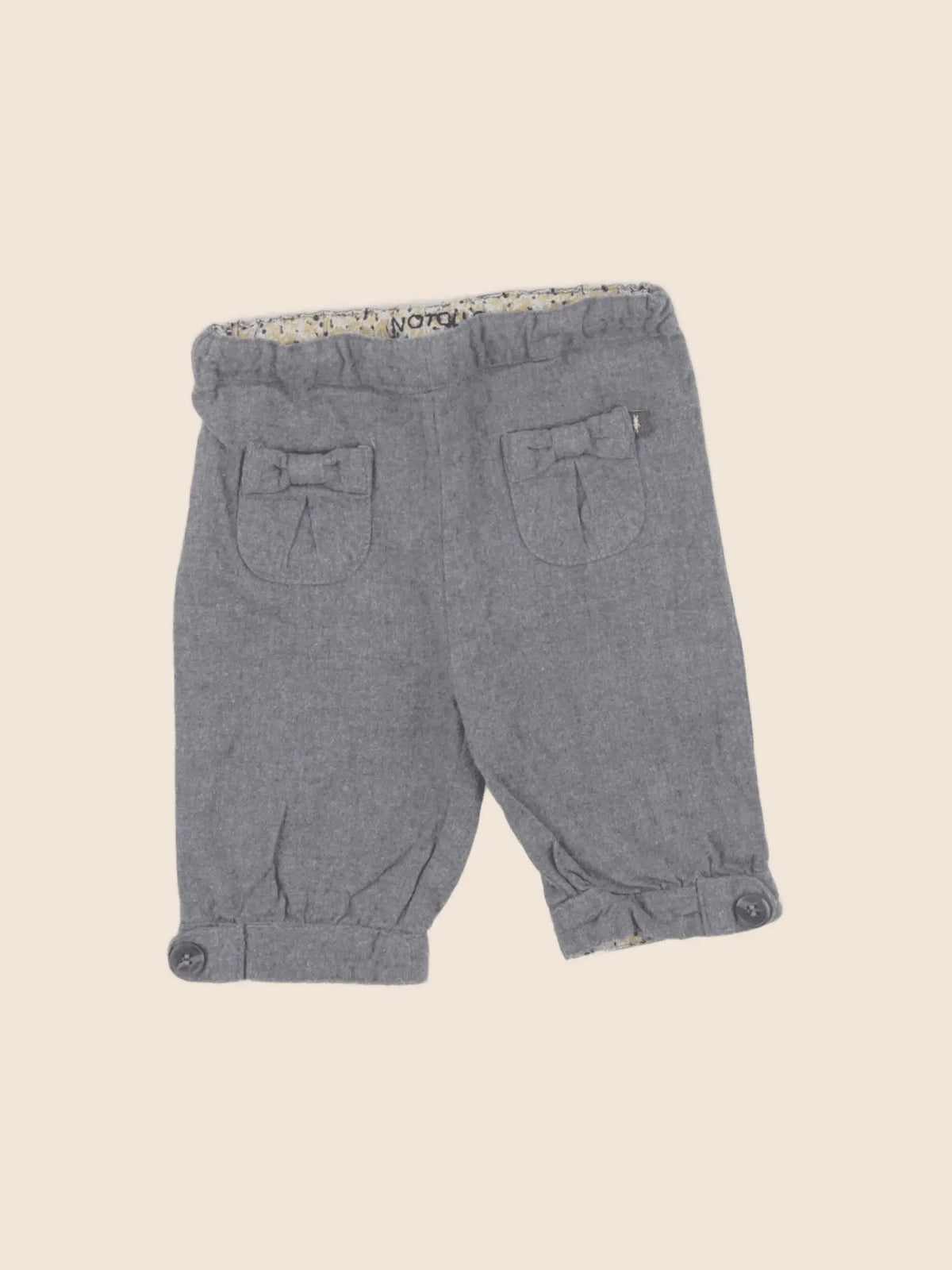 Natalys - pantacourt gris - 9 mois
