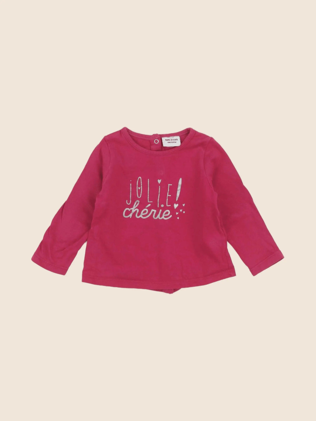 Tape à l'oeil - tee-shirt rose - 6 mois