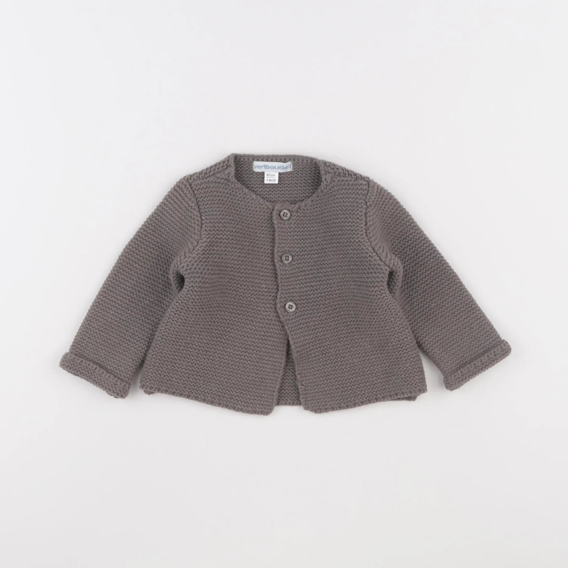 Vertbaudet - gilet gris - 6 mois