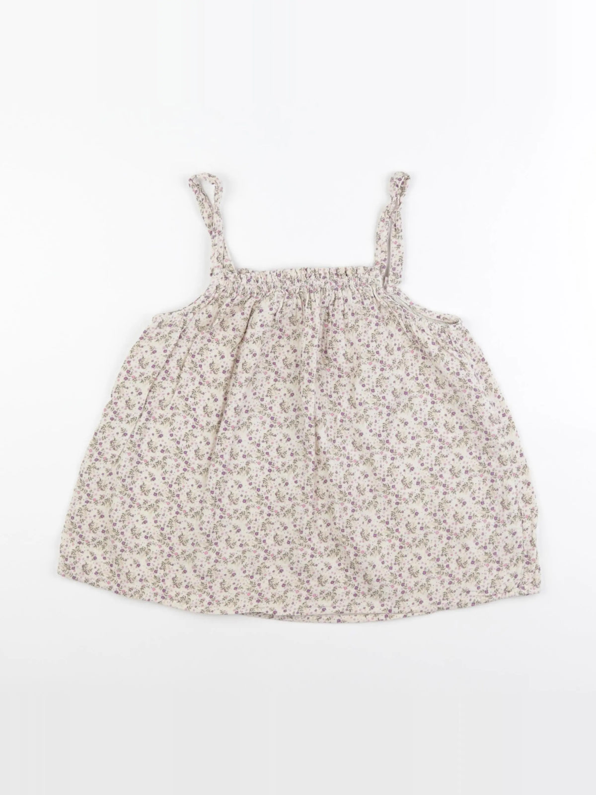 Vertbaudet - blouse beige, violet - 10 ans