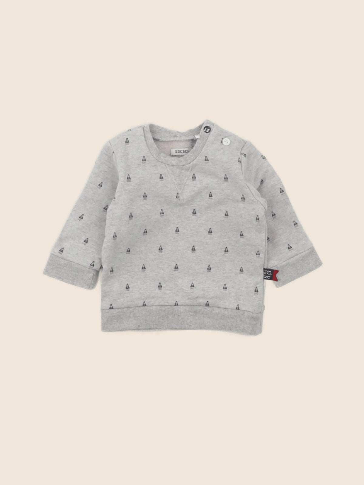 IKKS - sweat gris - 6 mois