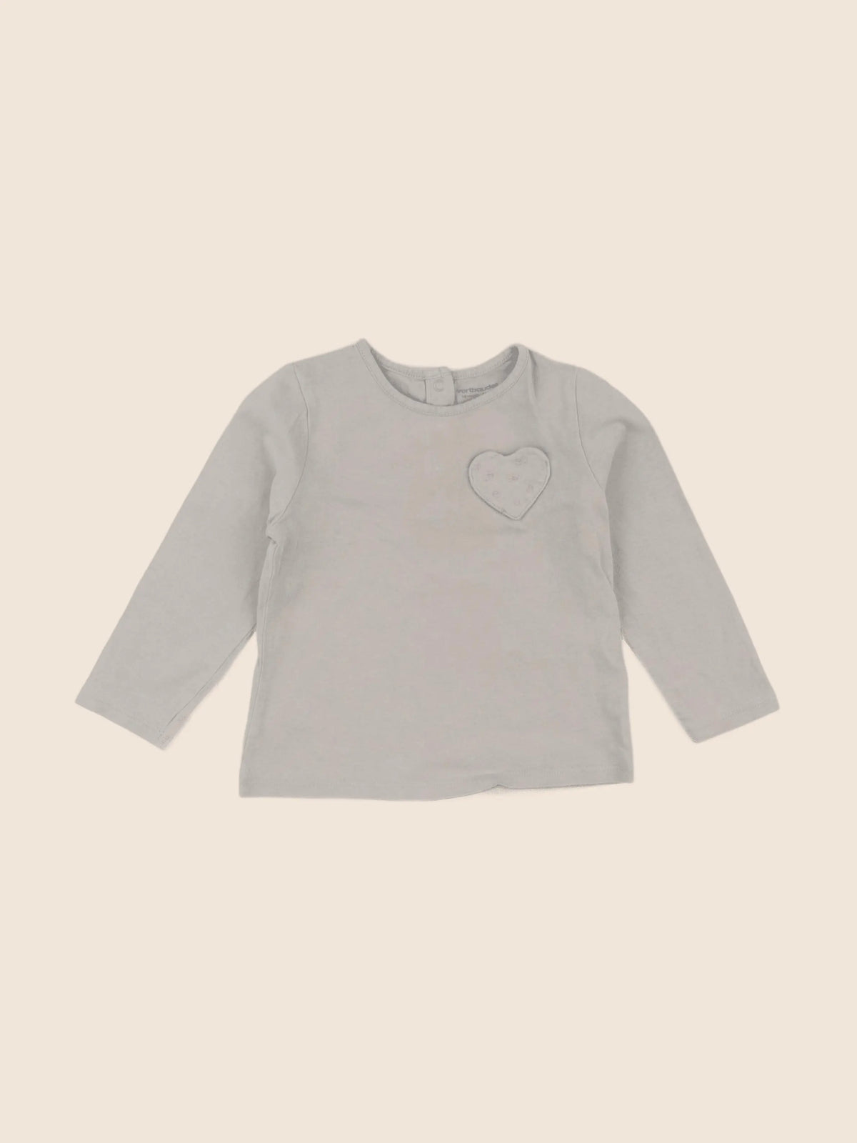 Vertbaudet - tee-shirt beige - 18 mois