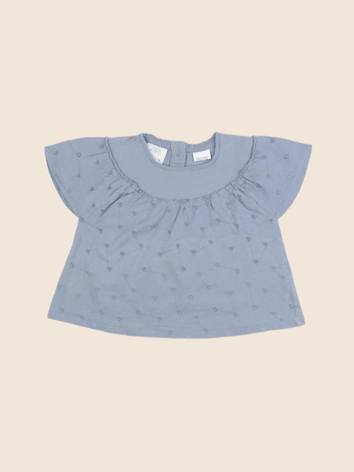 Zara - tee-shirt bleu - 6/9 mois