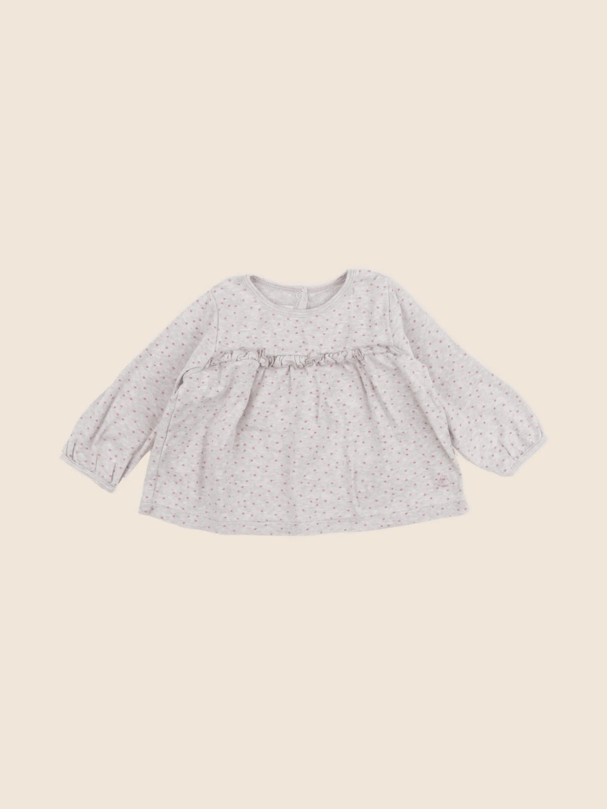 Petit Bateau - tee-shirt gris - 12 mois