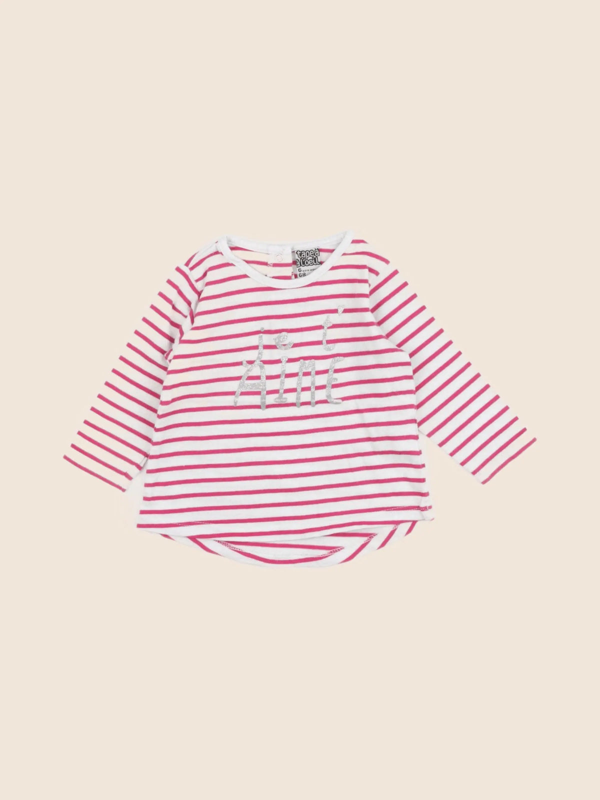 Tape à l'oeil - tee-shirt rose - 6 mois