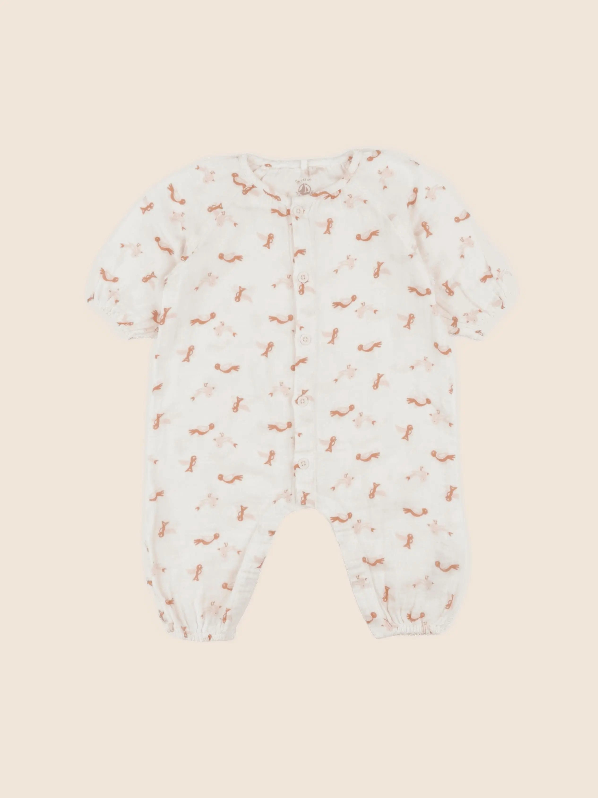 Petit Bateau - combinaison beige - 6 mois