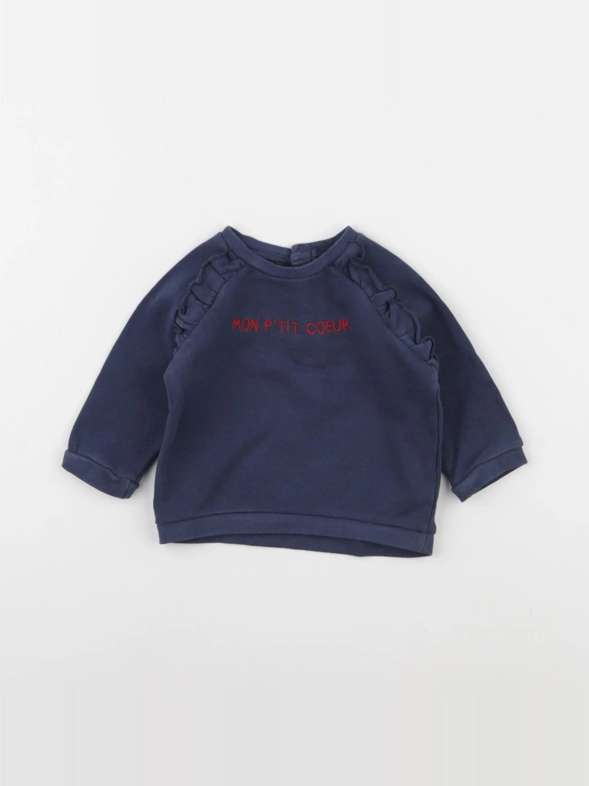 Vertbaudet - sweat bleu - 6 mois