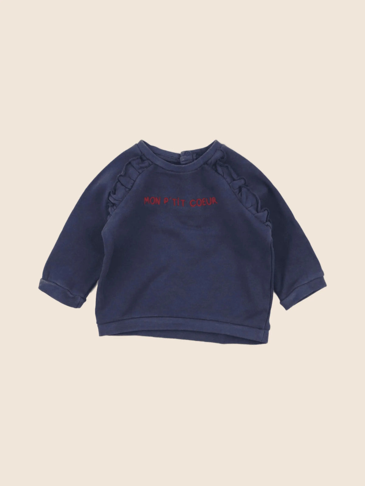 Vertbaudet - sweat bleu - 6 mois