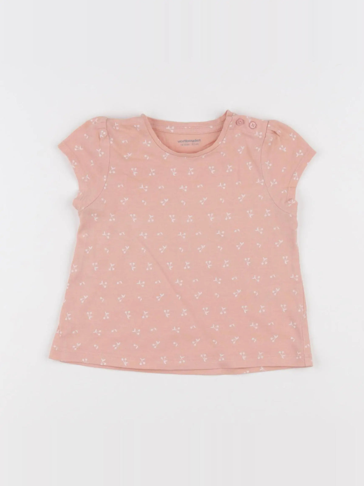 Vertbaudet - tee-shirt rose - 18 mois