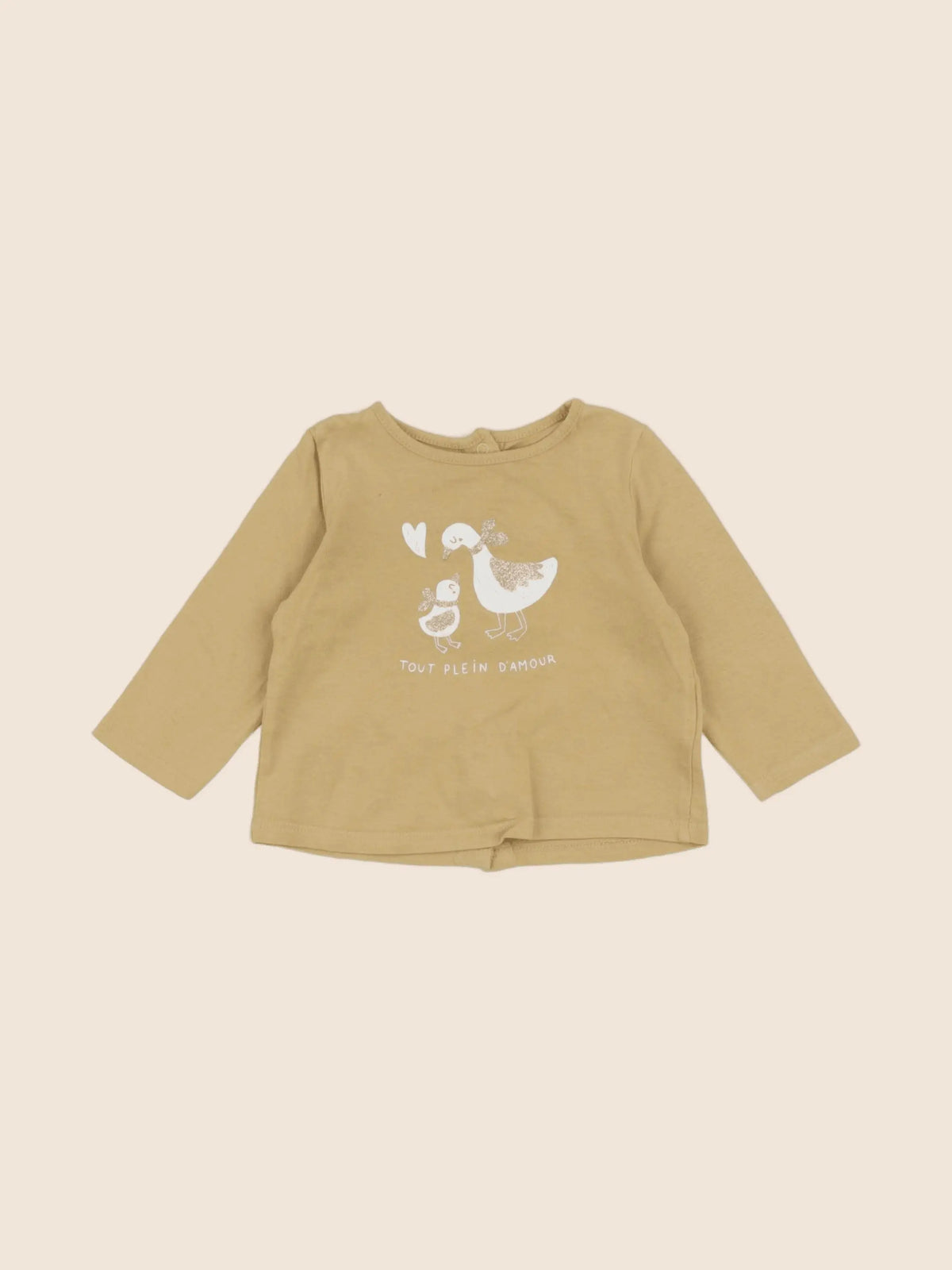 Vertbaudet - tee-shirt jaune - 6 mois