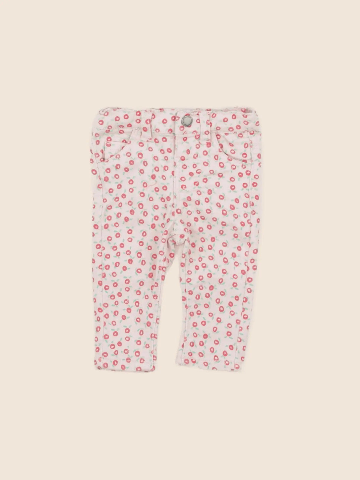 Vertbaudet - pantalon rose, rouge - 3 mois