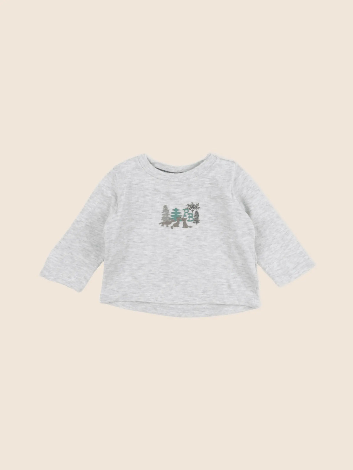Petit Bateau - tee-shirt gris - 6 mois