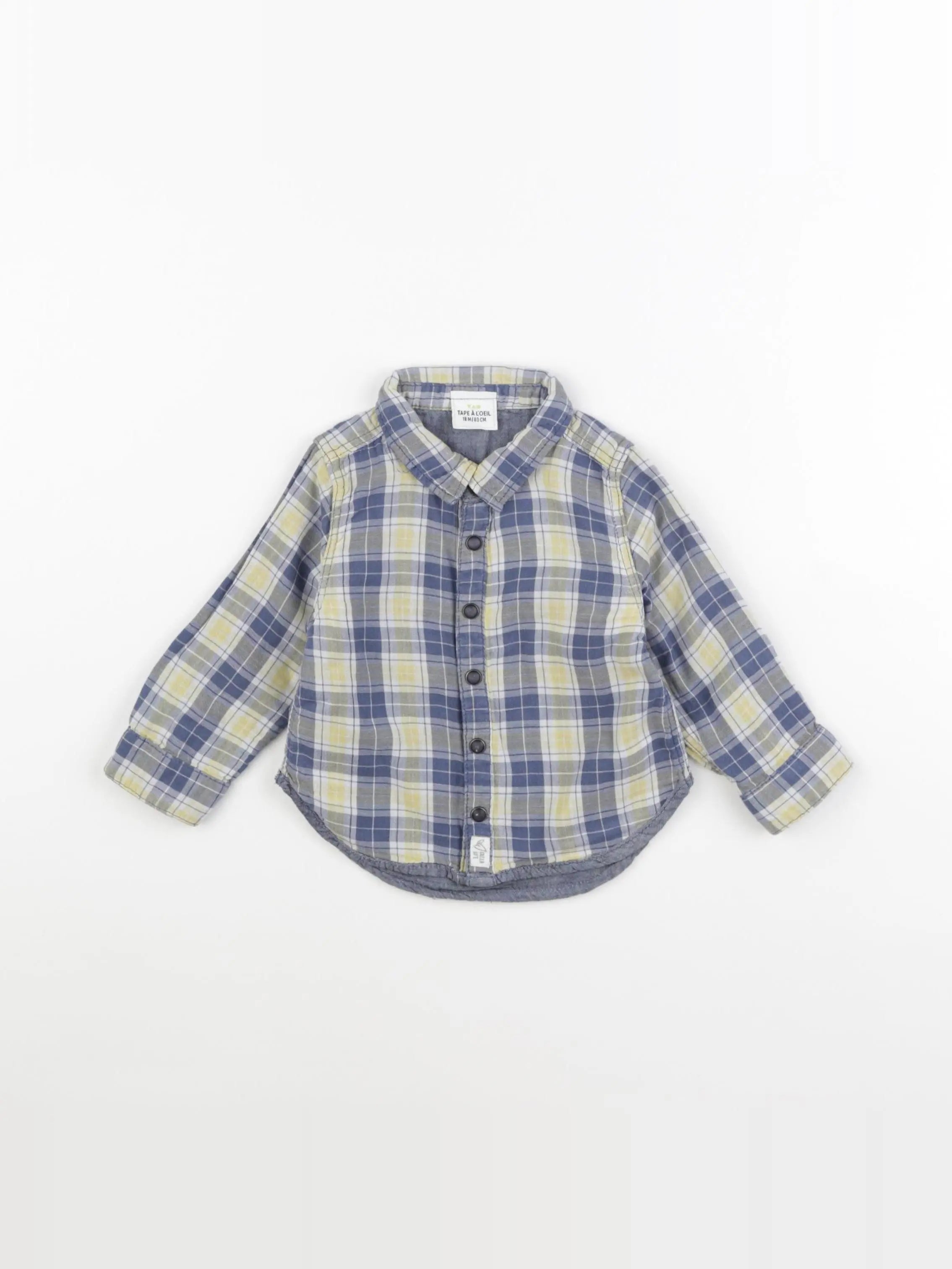 Tape à l'oeil - chemise bleu - 18 mois