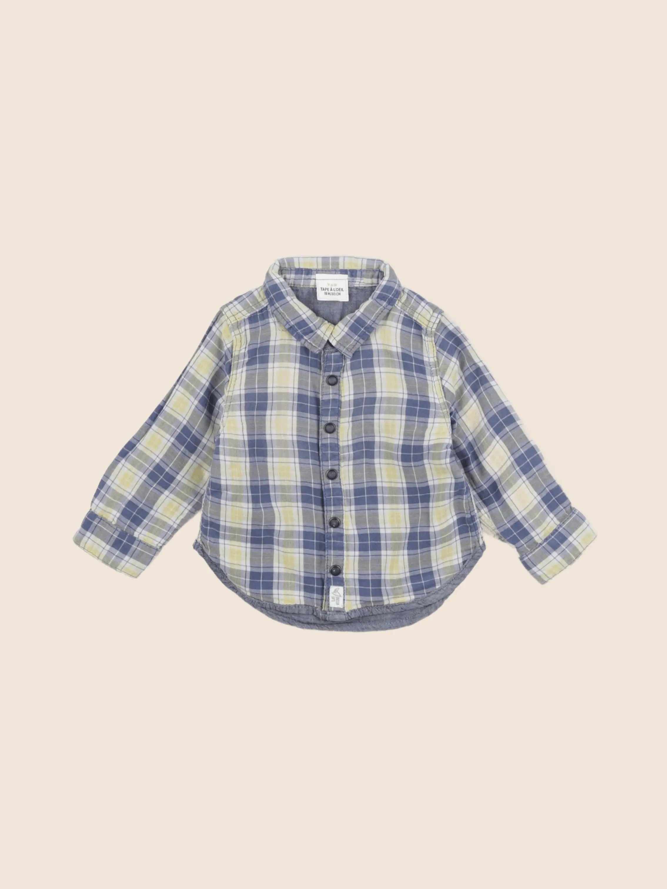 Tape à l'oeil - chemise bleu - 18 mois