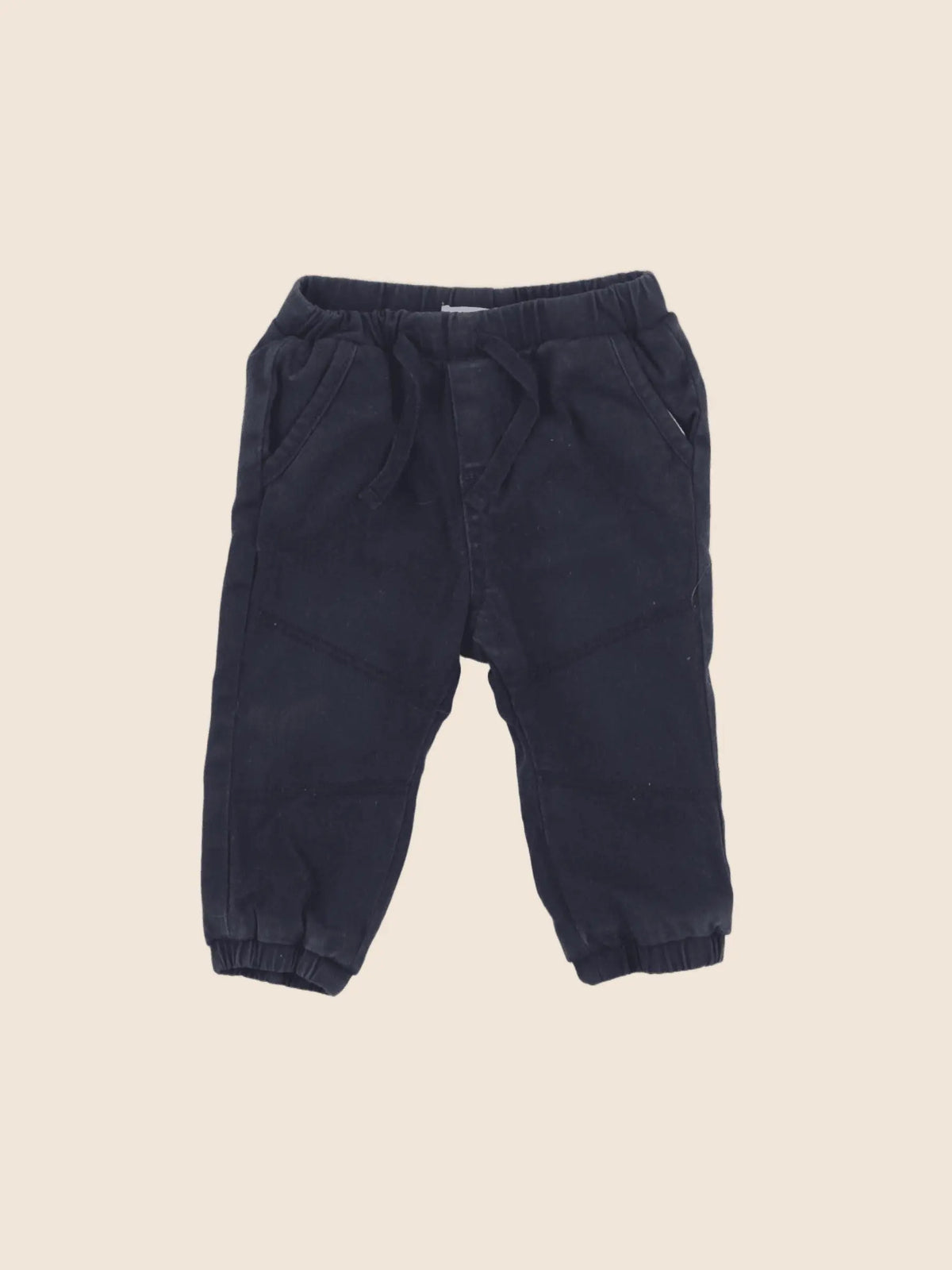 Vertbaudet - pantalon doublé bleu - 6 mois