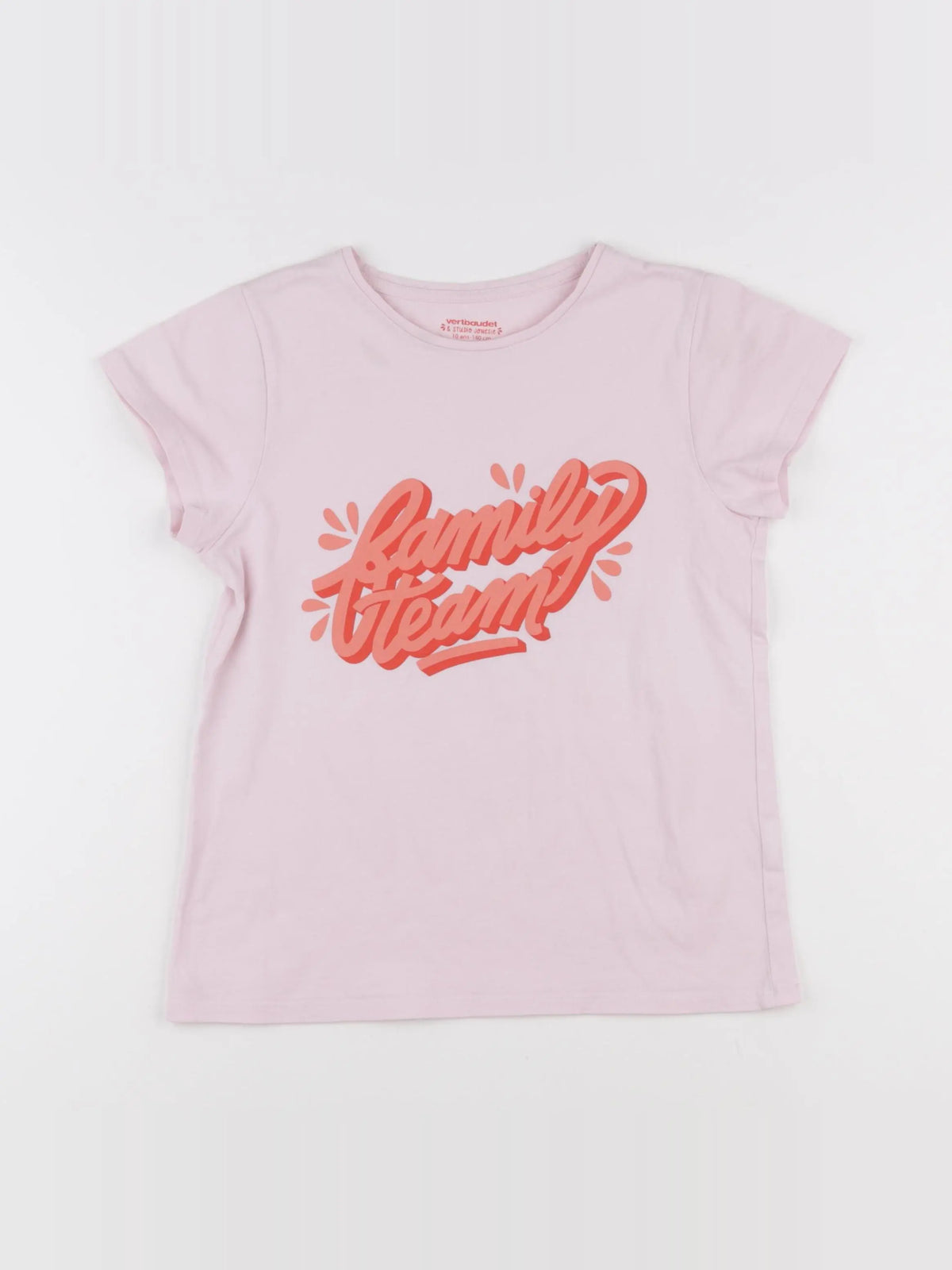 Vertbaudet - tee-shirt rose - 10 ans