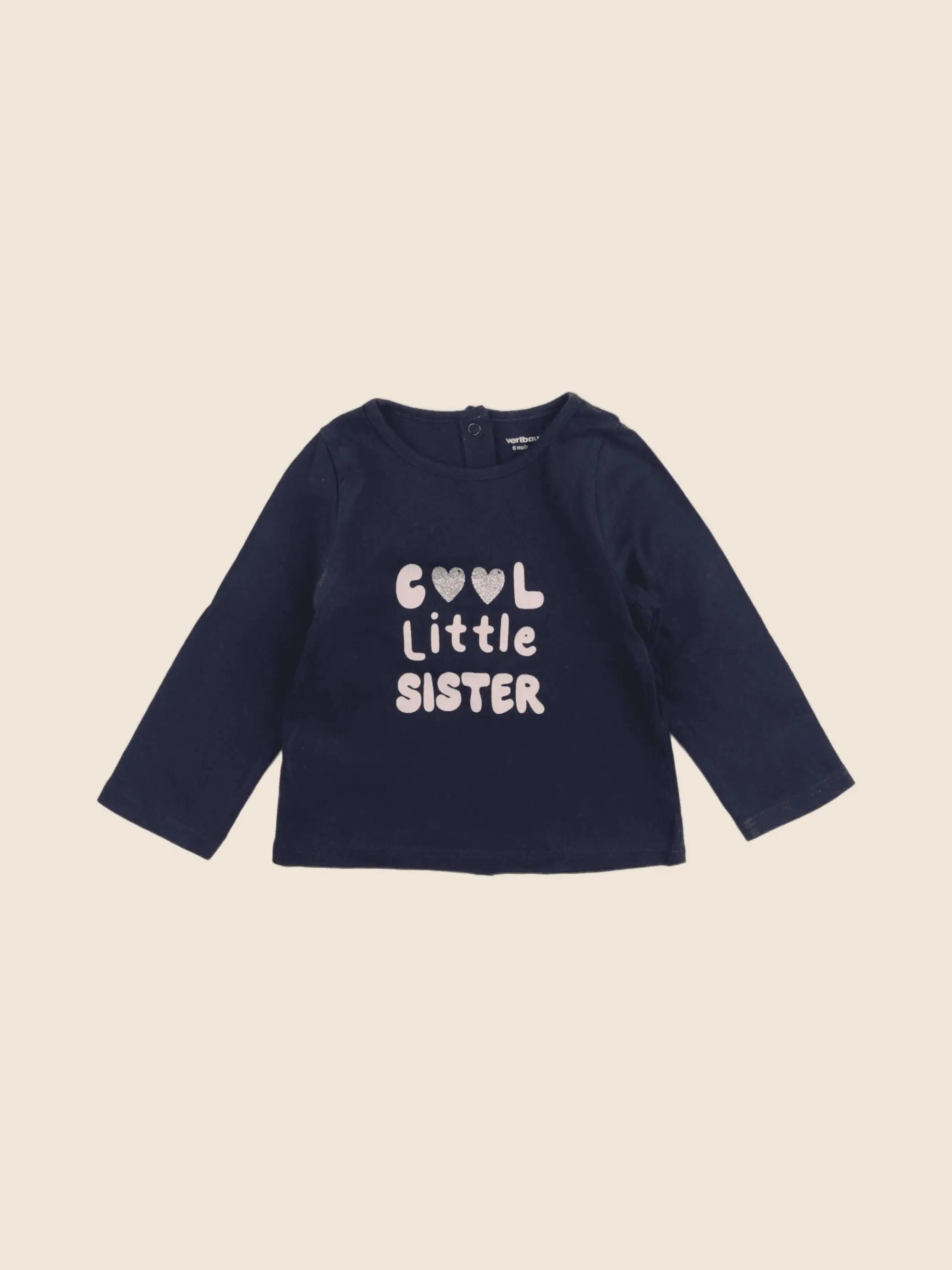 Vertbaudet - tee-shirt bleu - 6 mois