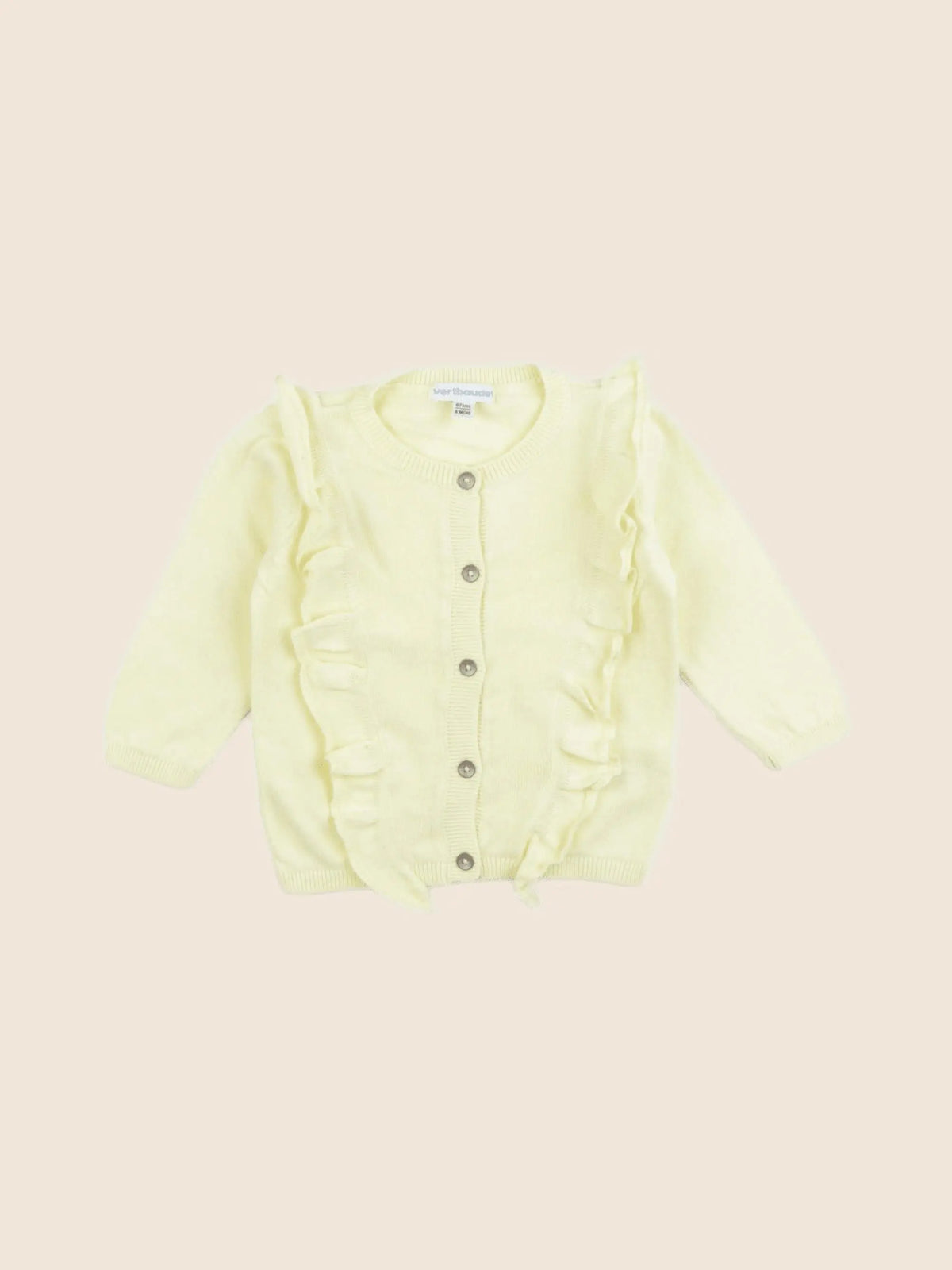 Vertbaudet - gilet jaune - 6 mois