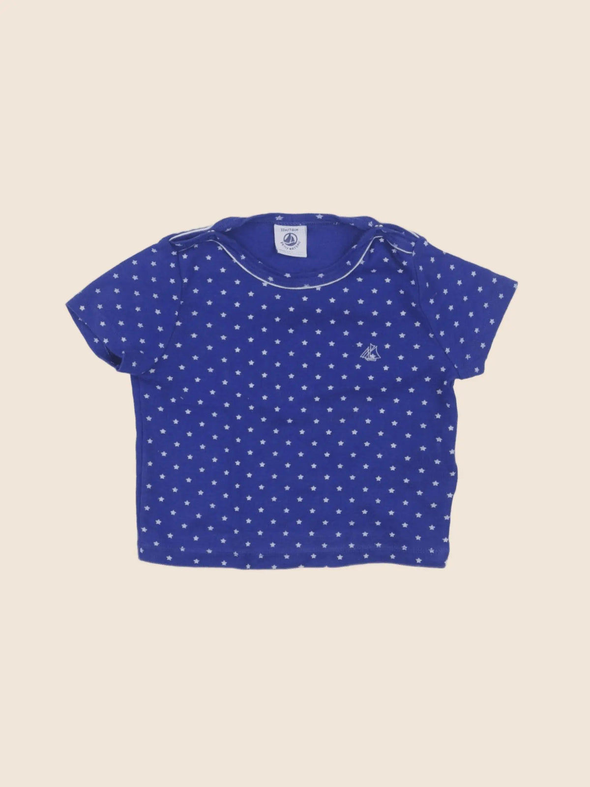 Petit Bateau - maillot de corps bleu - 12 mois