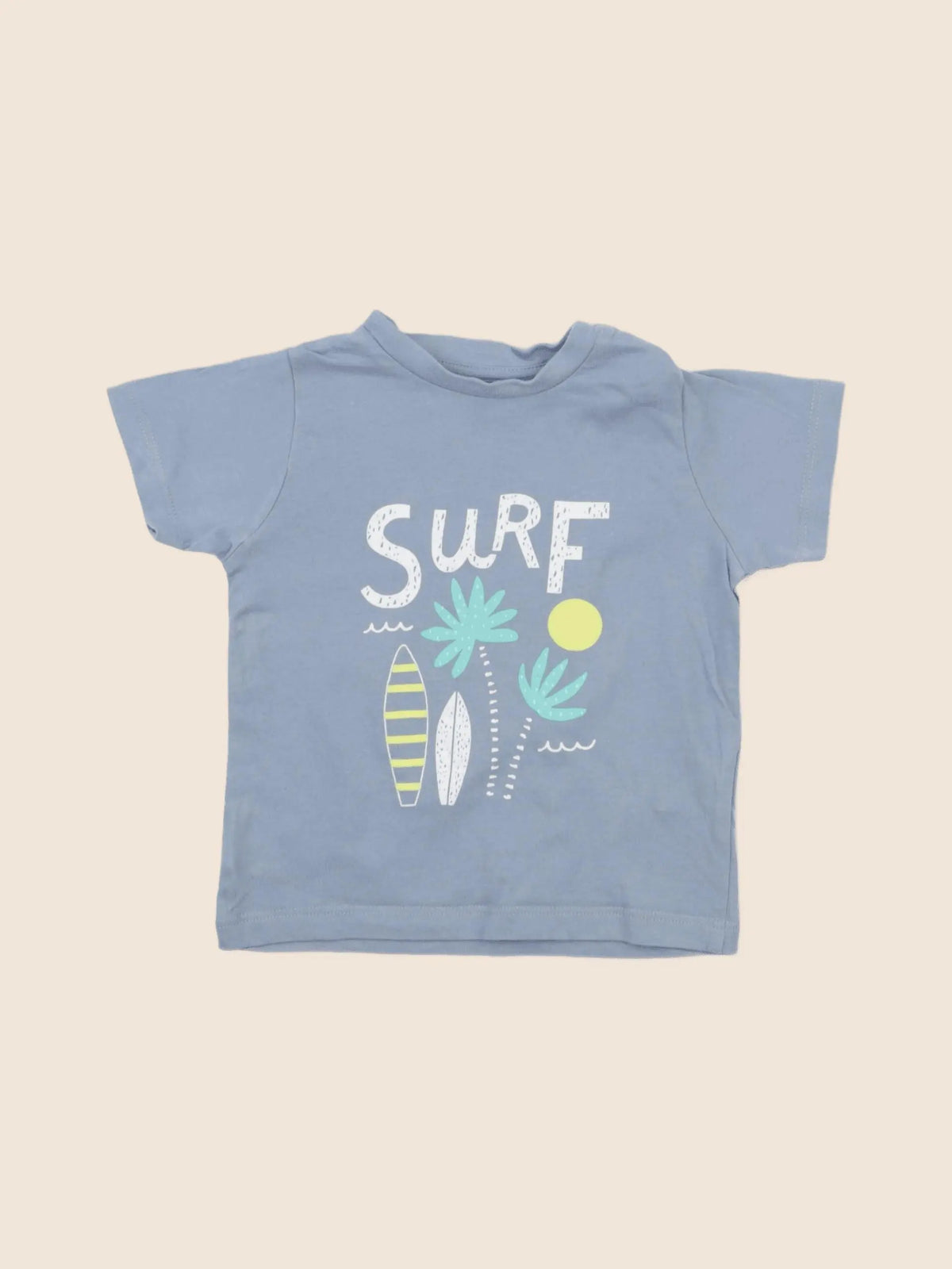 Vertbaudet - tee-shirt bleu - 12 mois