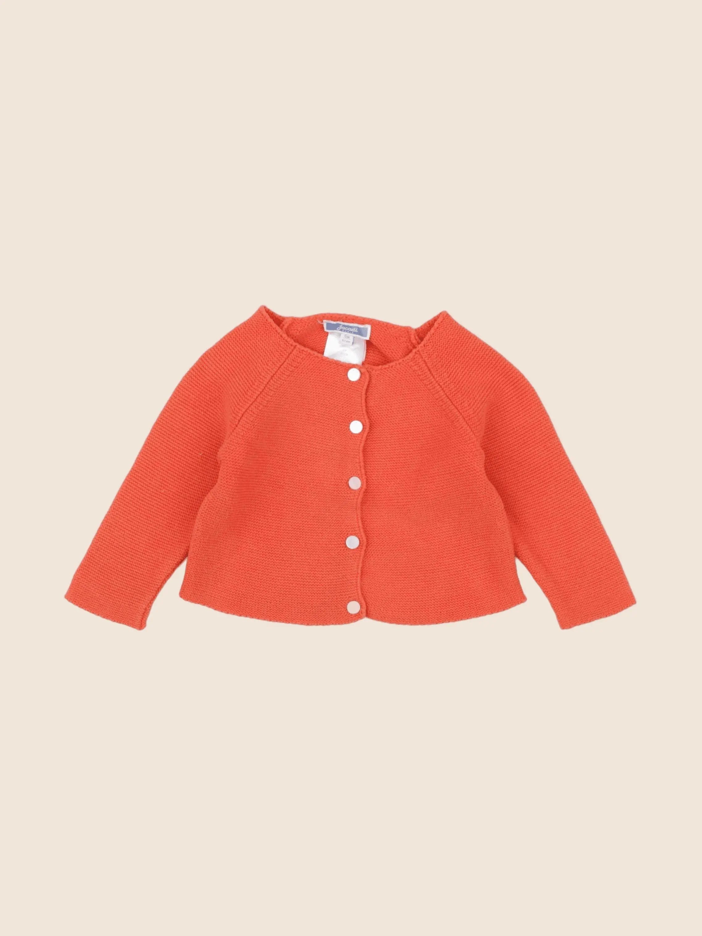 Jacadi - gilet orange - 6 mois