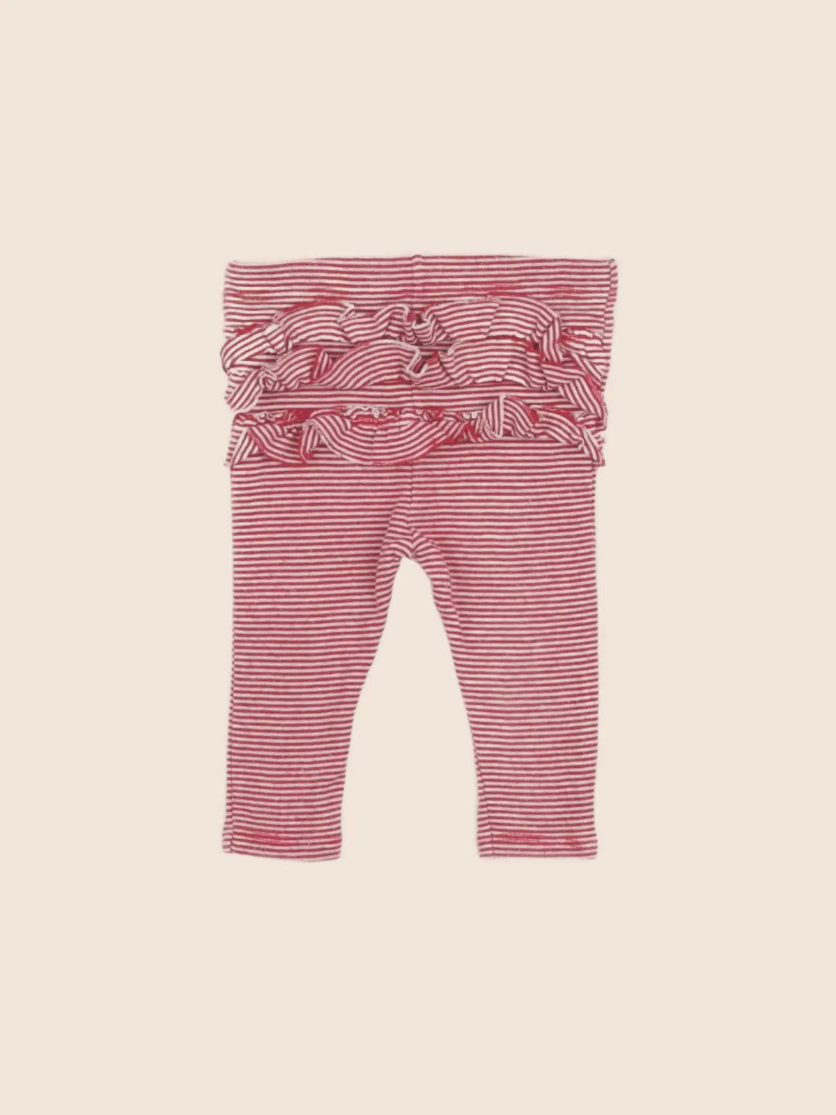 Petit Bateau - legging volants au dos rouge - 3 mois