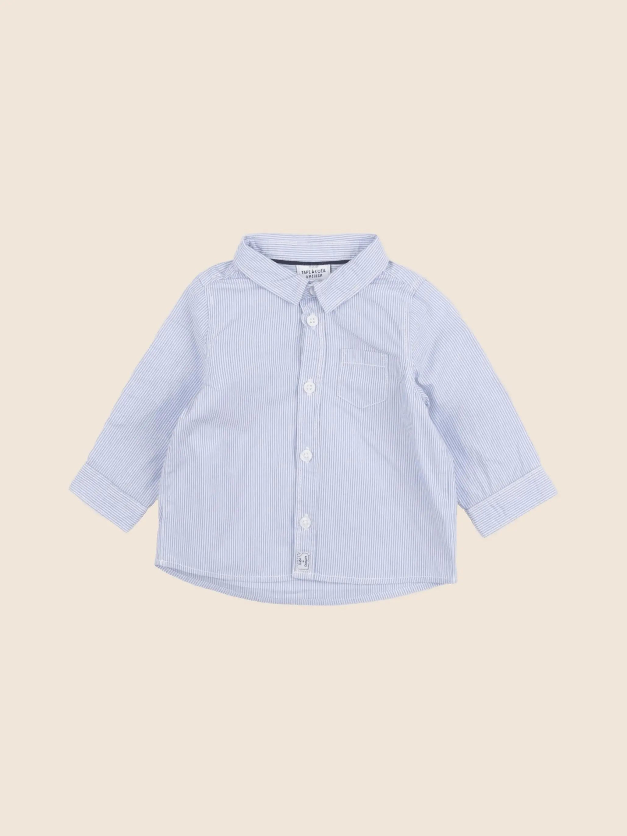 Tape à l'oeil - chemise bleu - 6 mois