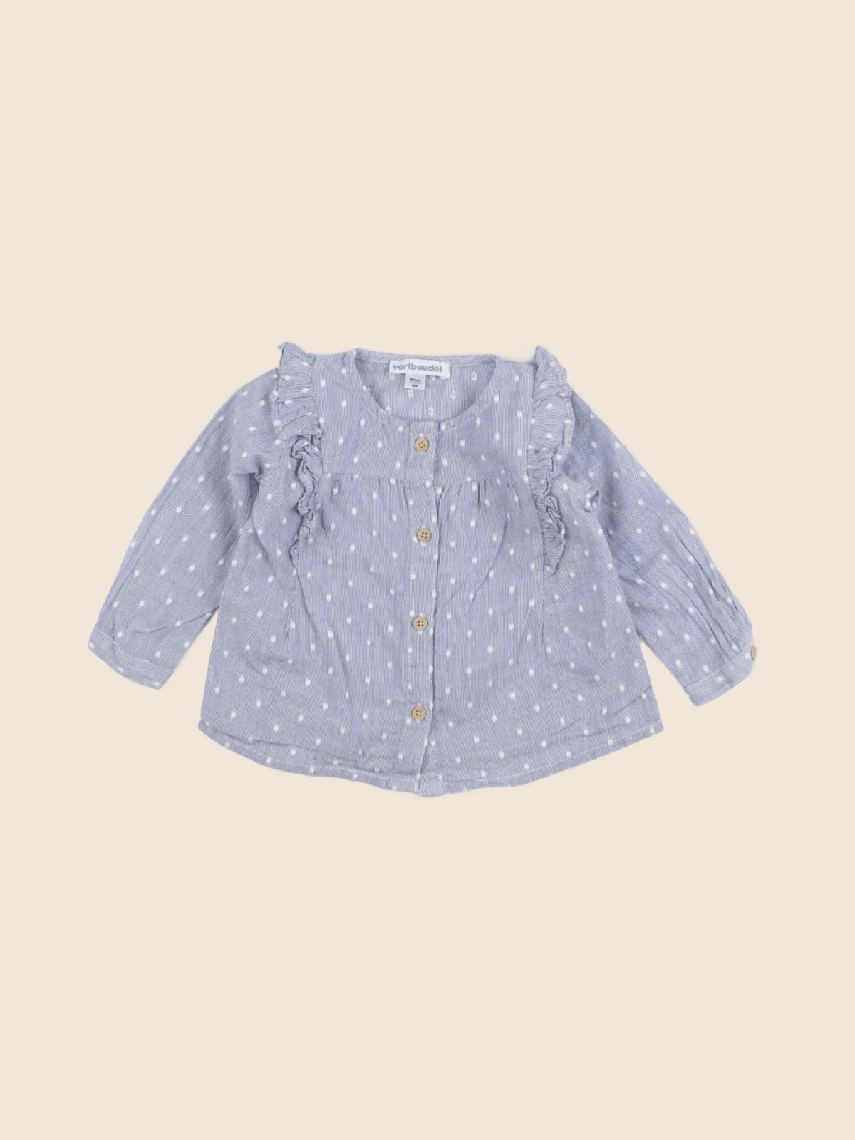 Vertbaudet - blouse bleu - 6 mois