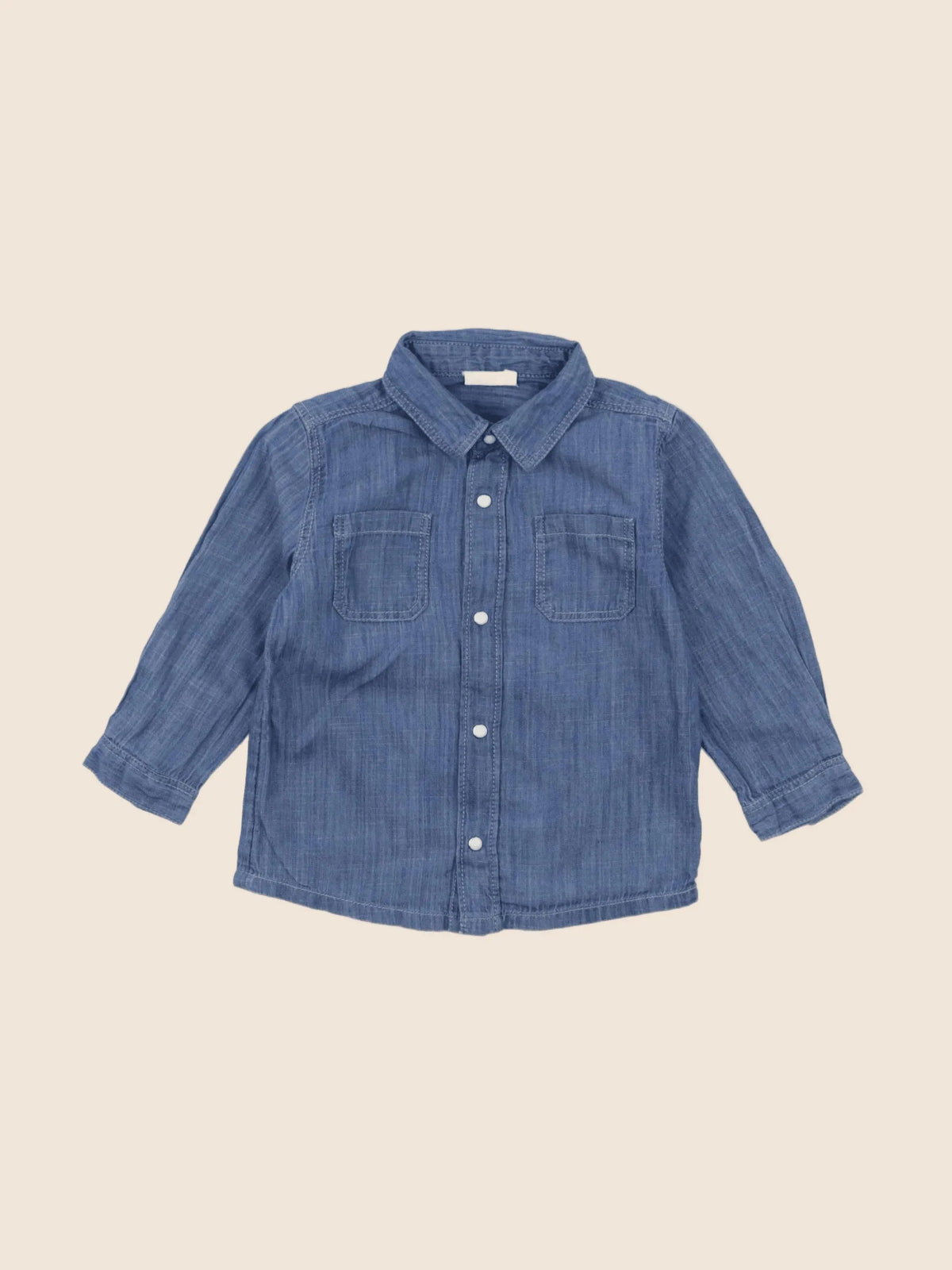 Boutchou - chemise bleu - 18 mois